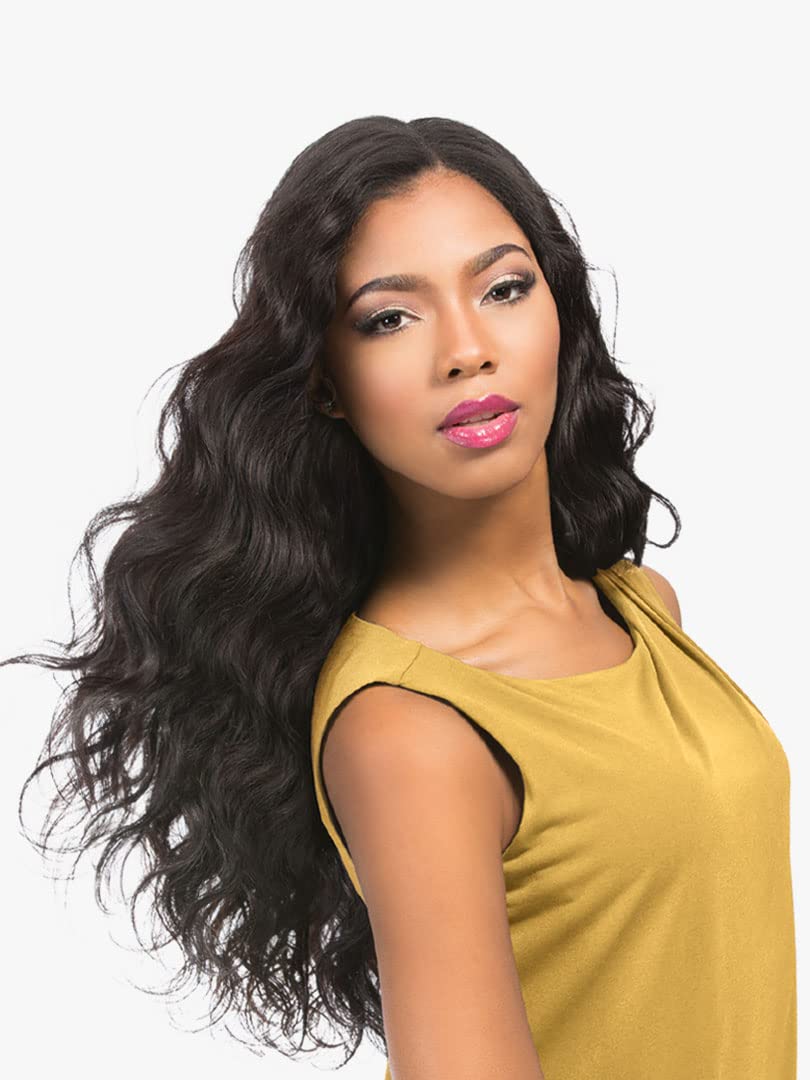 Sensationnel Empire Curly Human Hair - Body Wave Tangle Free Weaving for Quick Weave and Sew in Styles for Faux Highlights and Fauxmiddlepart Leave