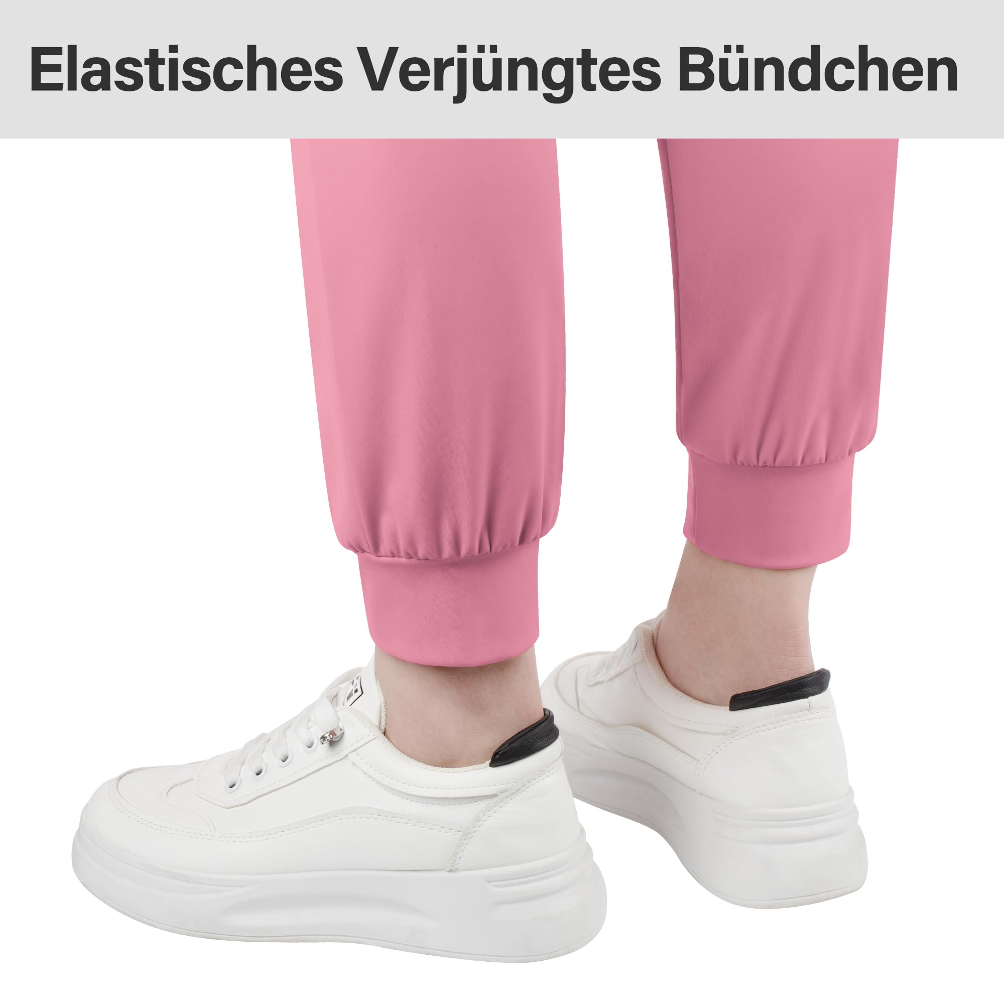 BIG ELEPHANT Confezione da 3 Pantaloni da Jogging per Bambine con Tasche, Pantaloni Sportivi a Vita Alta per Yoga e Corsa