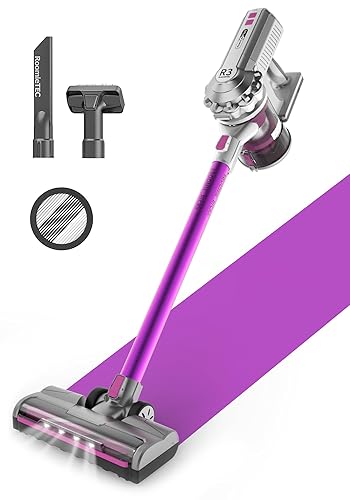 ROOMIE TEC R3 Cordless Stick Vacuum Cleaner, Fadeless Suction Power