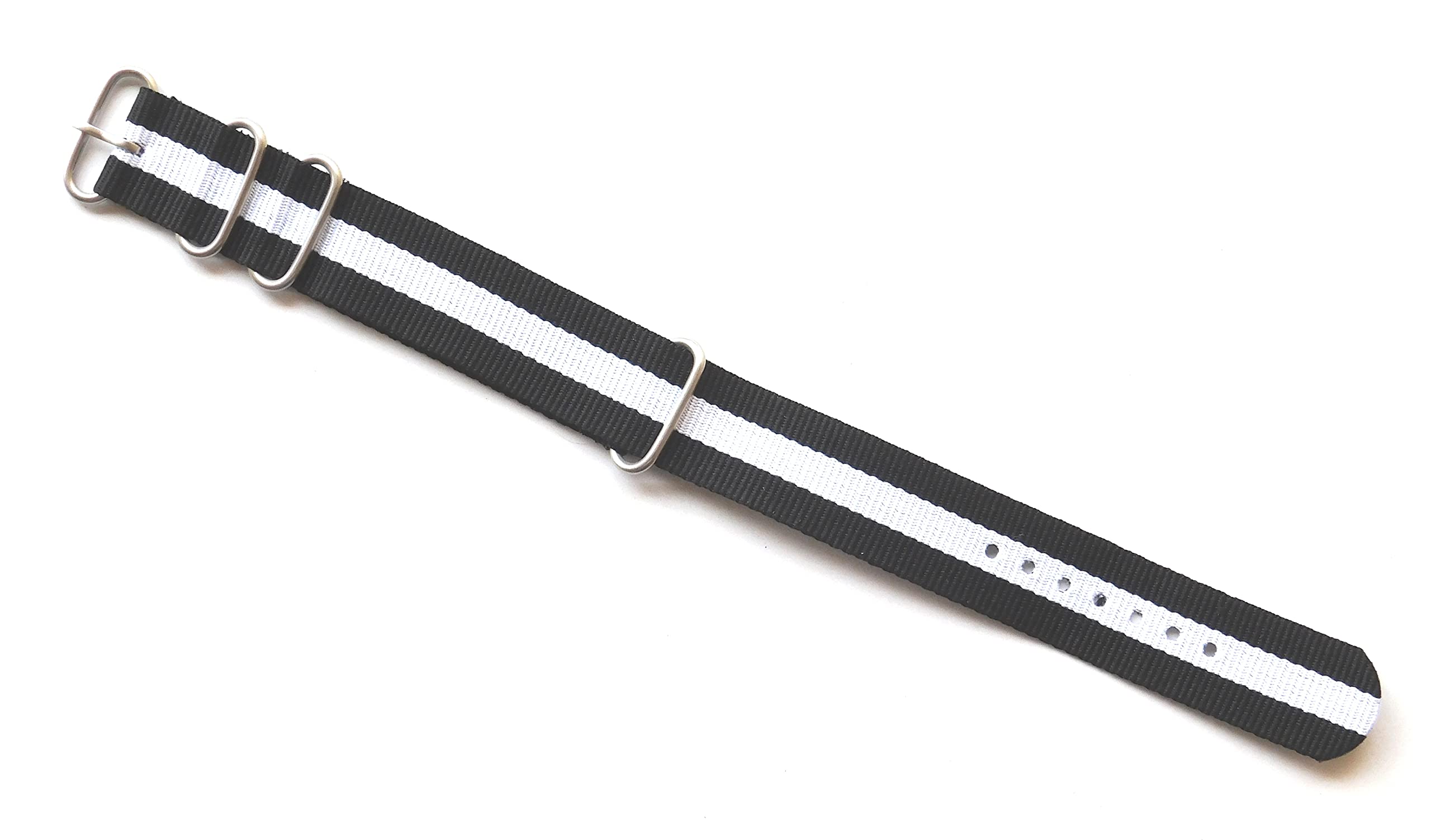 20mm Stech Nylon Nato Strap For Watch (Black/White/Black) (B09QJZ9SPY) Amazon Price History, Amazon Price Tracker