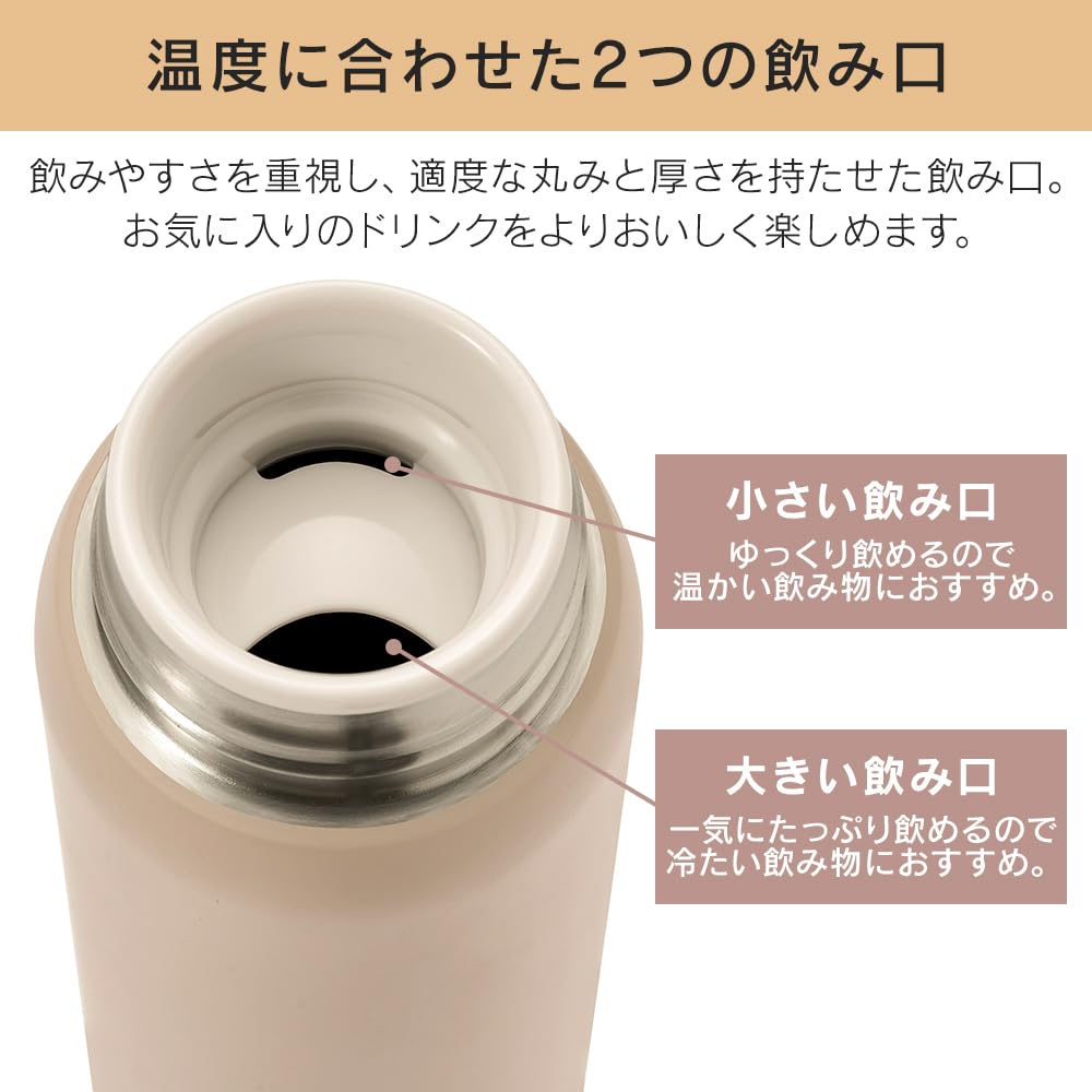 Amazon｜アイリスオーヤマ 水筒 スクリュー 350ml 真空断熱 保冷6時間