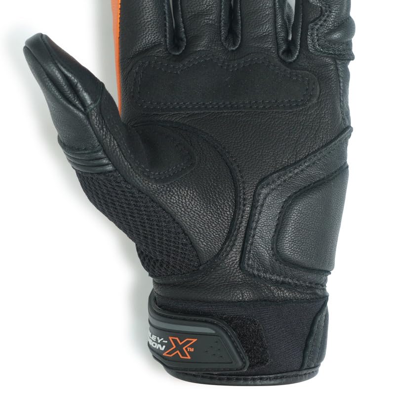 Image of HARLEY-DAVIDSON X Grip Edge Gloves | Padded Palm | Enhanced Control | Full Finger Coverage | Biker Streetwear Design | Color - Black | Size - XL