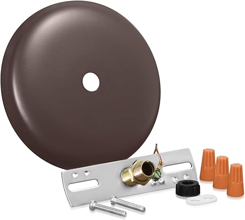 Miniatura 4 de Lámpara colgante de bronce arquitectónico de 17 pulgadas con cable ajustable de 10 pies, lámpara colgante vintage montada en el techo para uso en