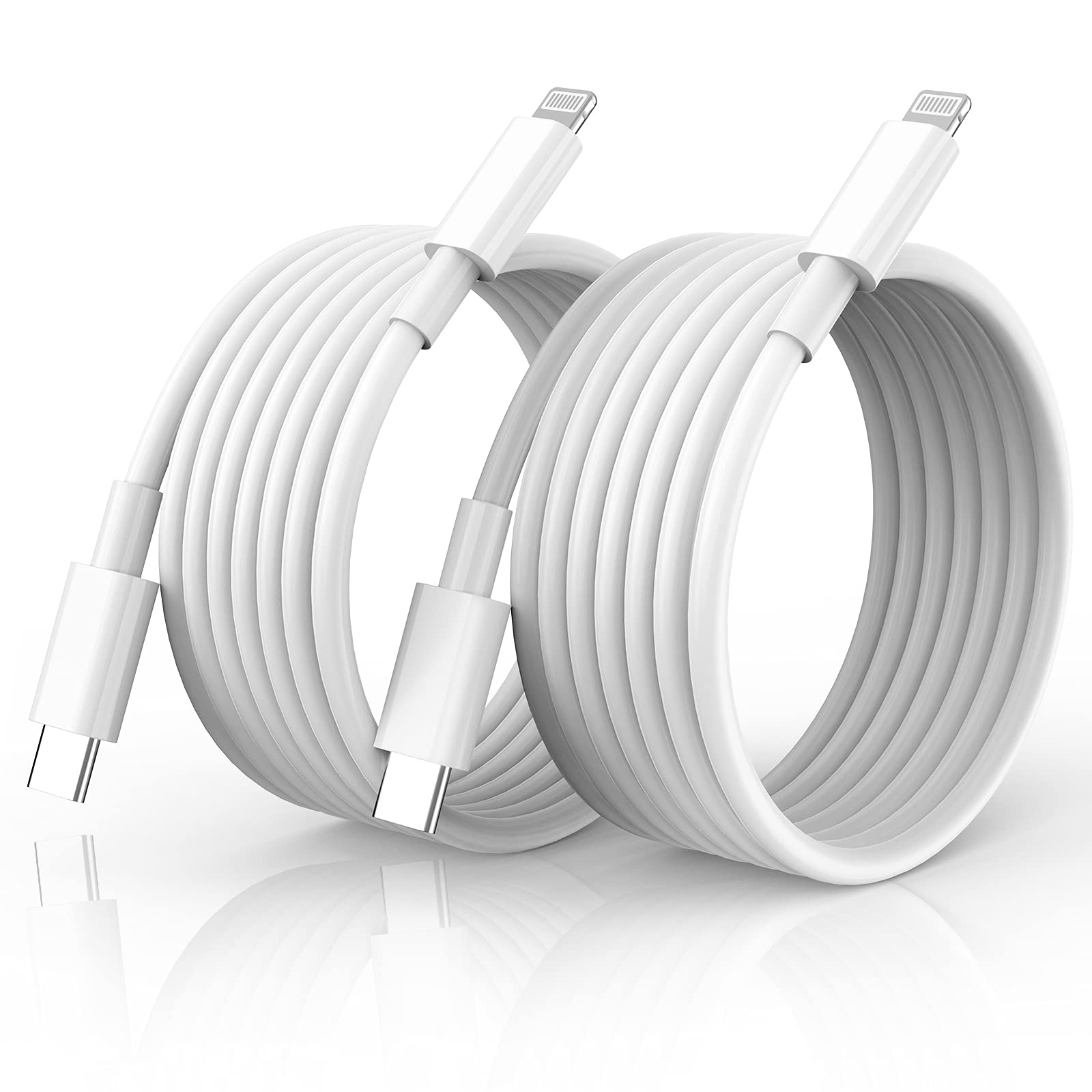 USB C to Lightning Cable 10FT, 2 Pack [Apple MFi Certified] iPhone Fast Charger Cord, Lightning to Type C Charger Cable for iPhone13/iPhone12/12Pro/12Pro Max/iPhone11/11 Pro/XS/9Plus/iPad/AirPods