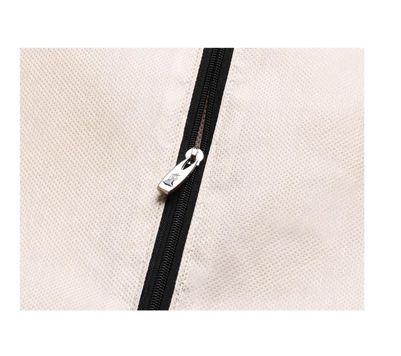 Cubre Ropa Armario Bolsa De Ropa Colgante para Vestidos, Fundas, Protector con Cremallera Medio Transparente, Bolsas para Traje, Chaqueta, Abrigo, Vestido, 5 Uds Funda | White,110*60cm