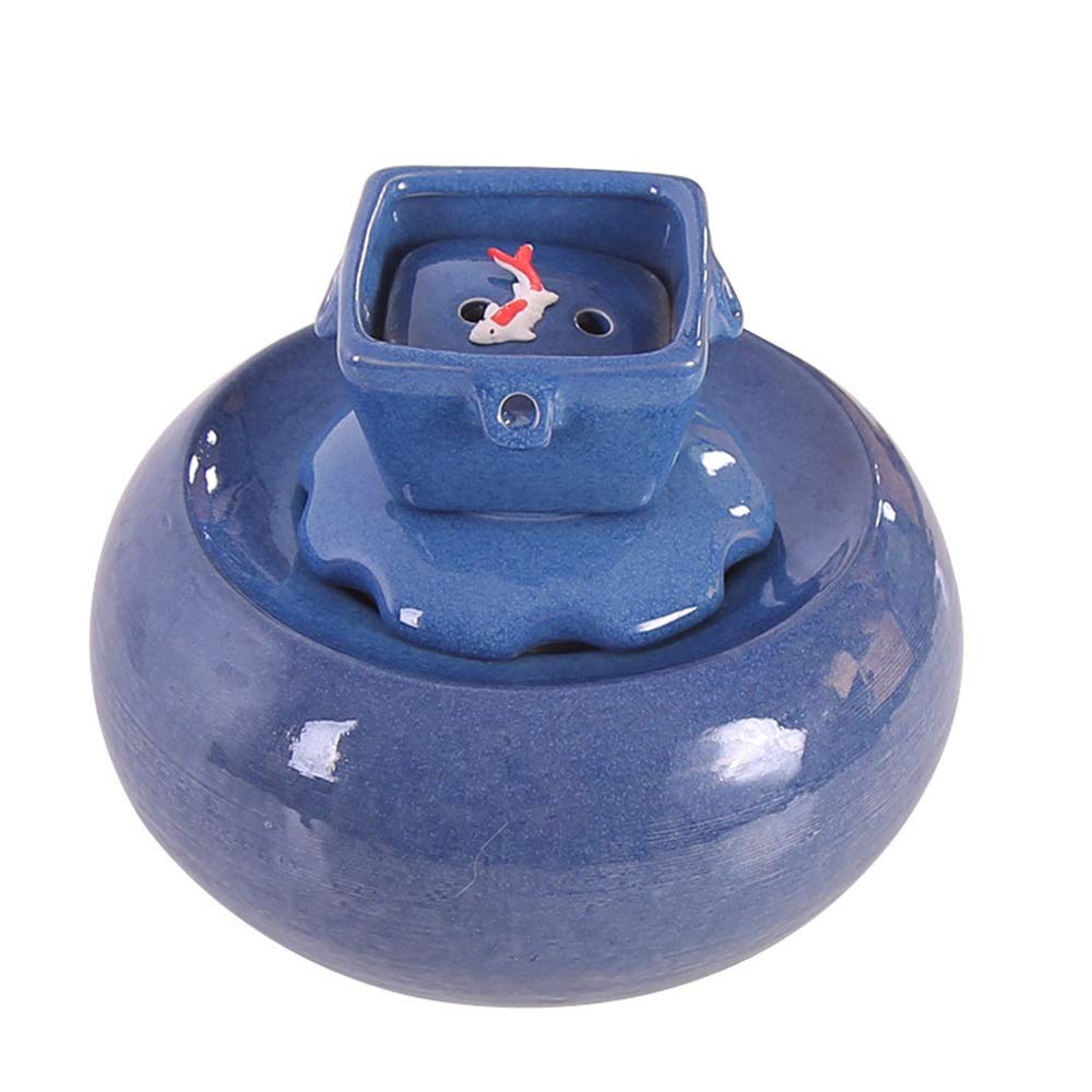 Wudimaoyiyouxian Cerámica de circulación de Bebida filtración Gato del Animal doméstico Fuente automática Ultra silencioso intestino Agua, litros Pet Fuentes de Agua (Color : Black)