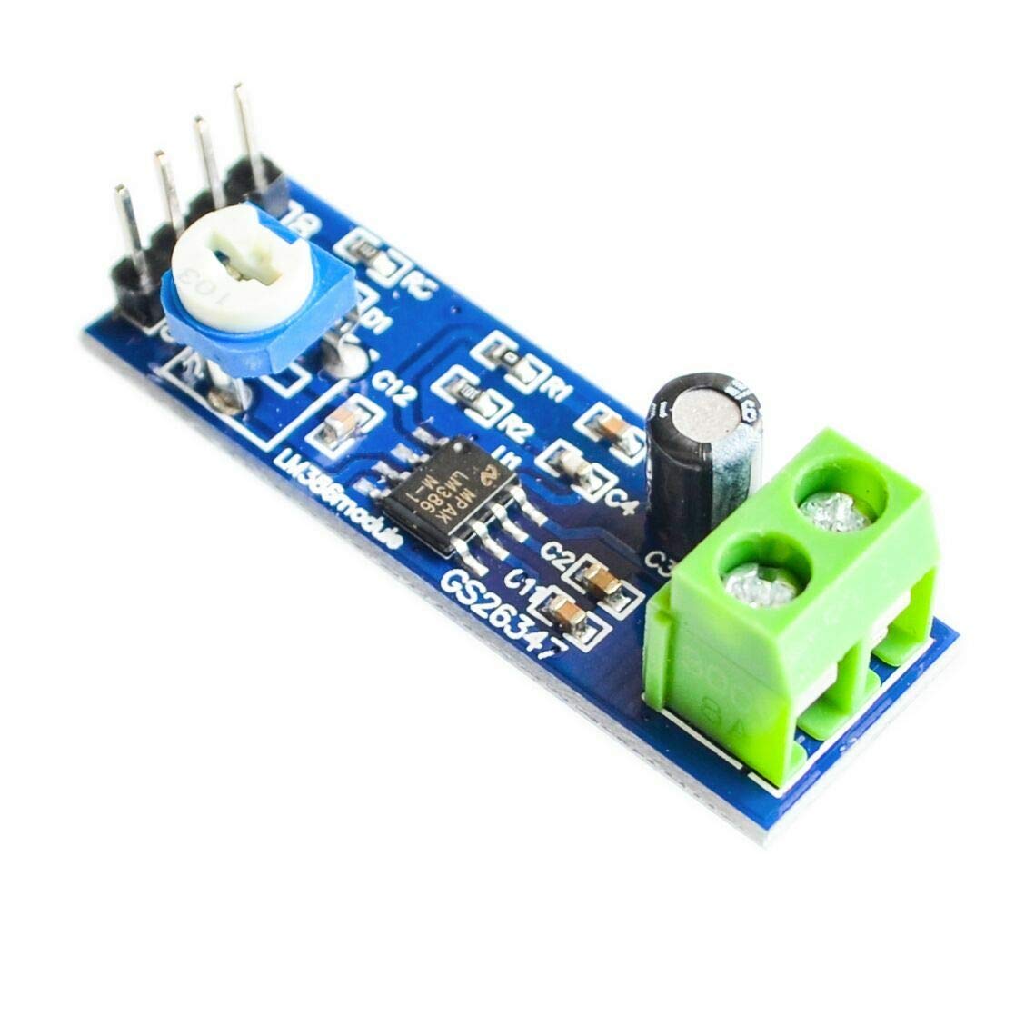 LM386 Audio Amplifier Module 200 Times 5V-12V 10K Resistance