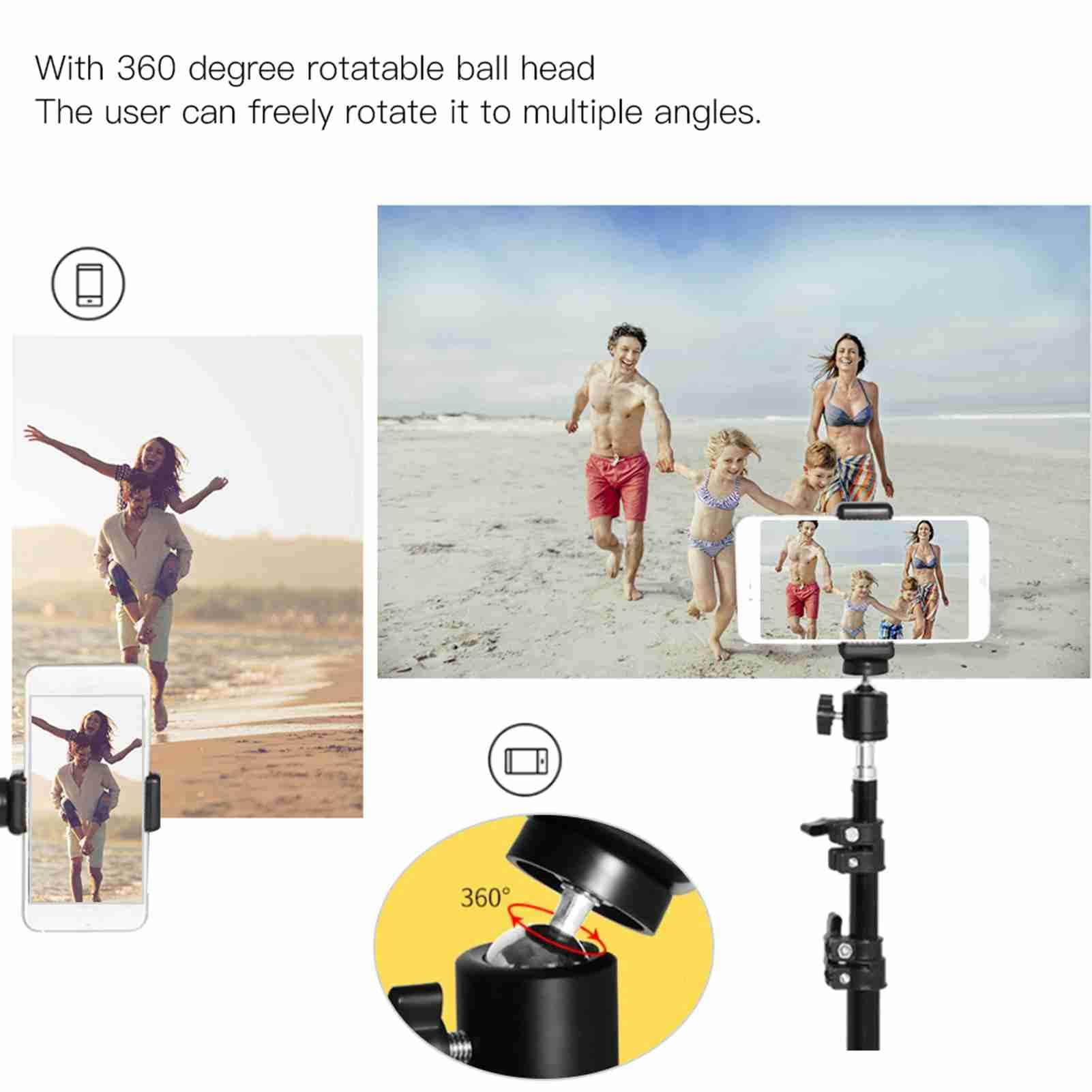 Alomejor Adjustable Tripod for Camera with 200cm Height