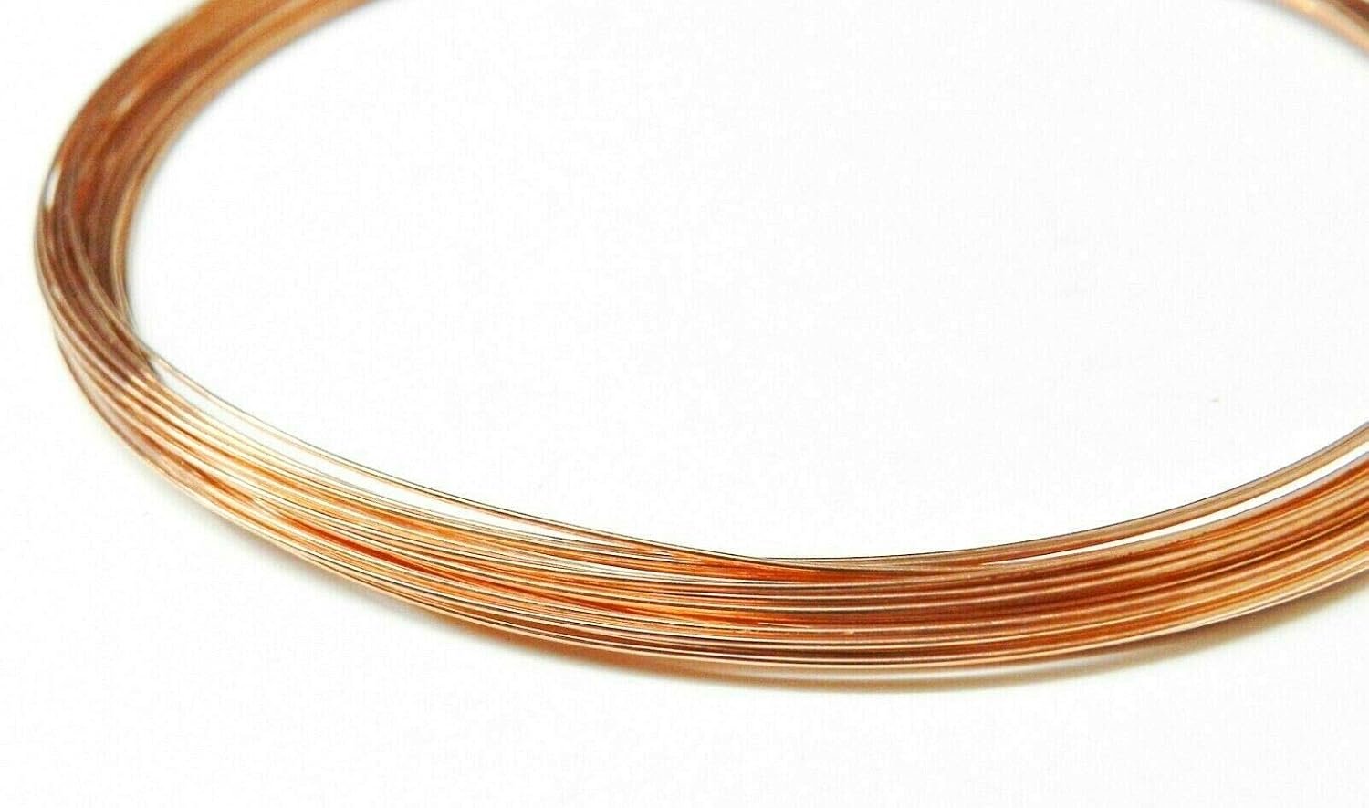 24Ga Copper Wire Dead Soft Pure Round Copper Wire 25' Coil 24Gauge Jewelry Craft