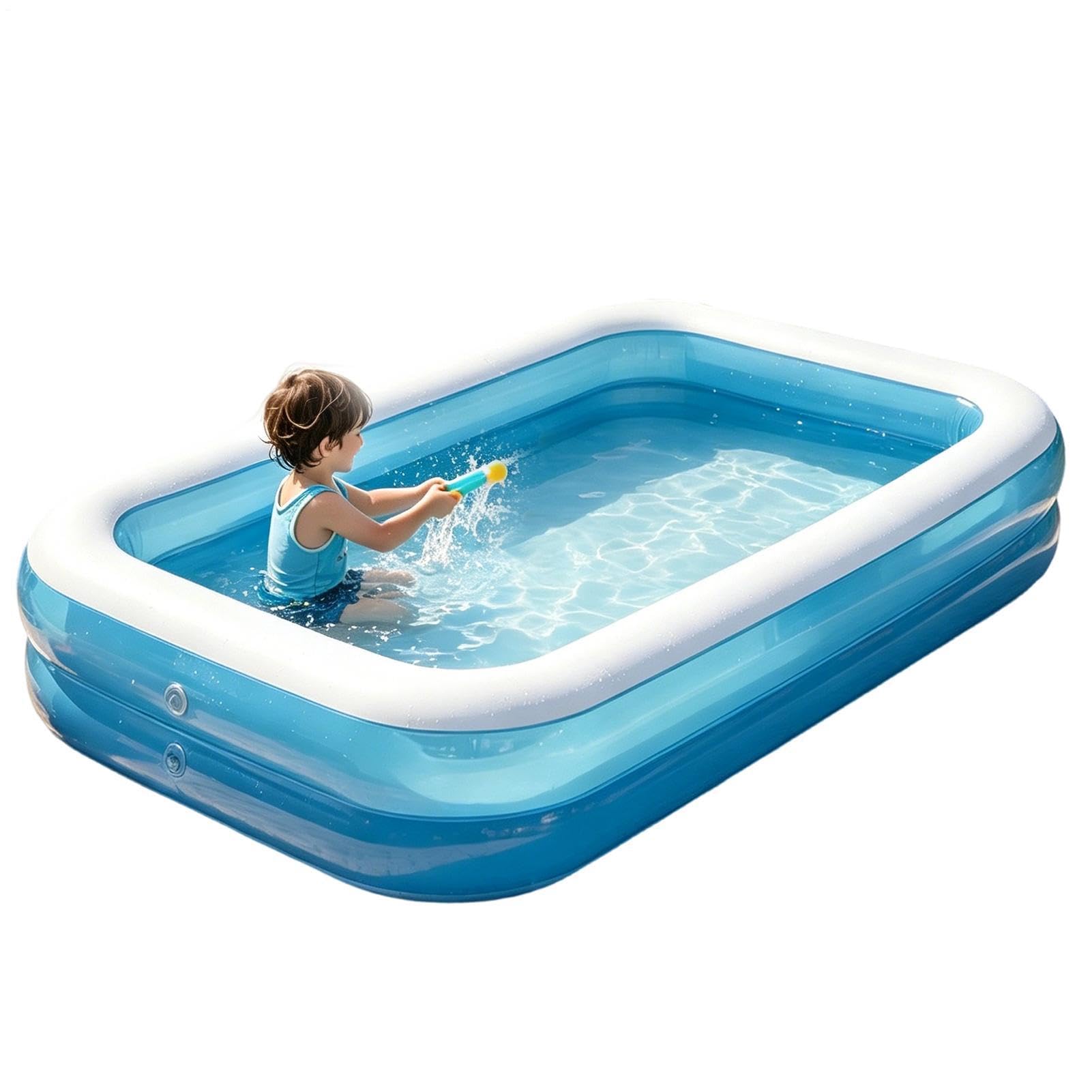Grande Piscina Per Bambini - Vasca D'acqua Estiva Gonfiabile Per Giocare | Piscina Nel Cortile, Vasca Per Bambini In Giardino, Divertimentos Acquatico Gonfiabile | Zona Splash All'aperto,tempos Libero