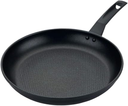 Prestige 9 x Tougher 29cm Non Stick Frying Pan   Induction Hob Pan, Superior Dimpled Non Stick, Perfect for Crepes, Oven & Dishwasher Safe, Black