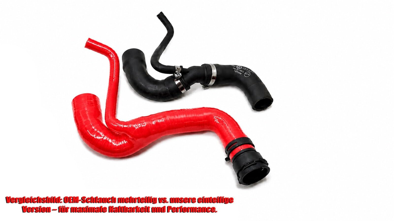 Kit di 10 tubi per acqua di raffreddamento, colore rosso, in silicone, adatto per Golf 5 R32, 3,2 l, 24 V, 6 marce, 02Q 02M 1K0121051M 10100114
