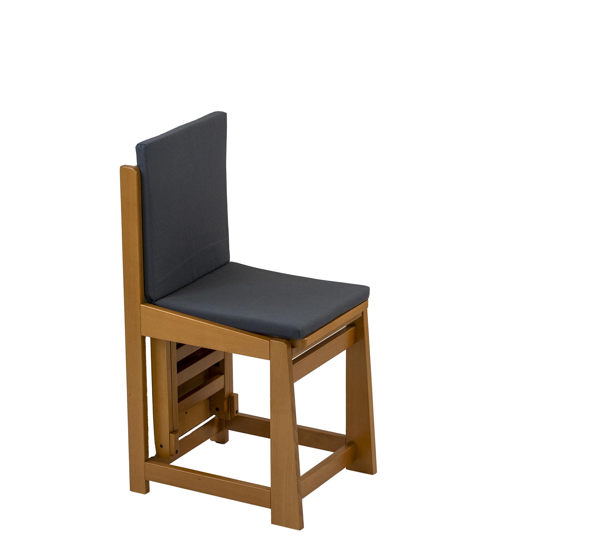 Tabla de planchar – Silla SINFONIA, mesa de planchar convertible con encimera de 81 x 35 cm y soporte para plancha, asiento 40 x 35 cm, cojín con respaldo, color cereza