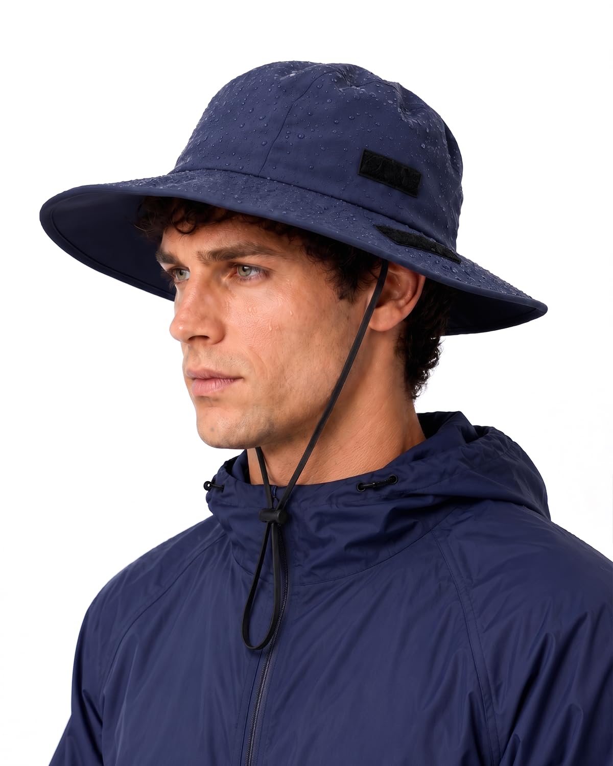 Zylioo Sun Hats for Men L/XL/XXL Hats Large Heads Boonie Safari Hats Summer Water-Resistant UPF50+ Sun Protection Hat for Fishing Hiking Camping Outdoor Navy Blue
