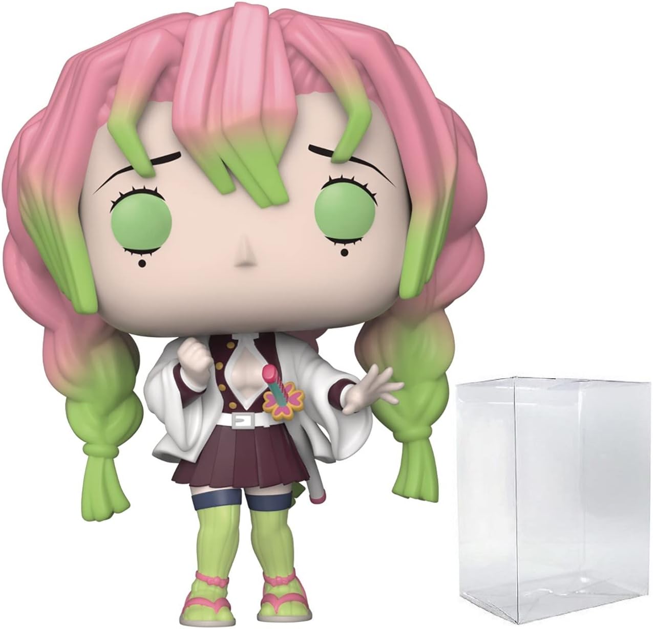 FunkoPOP Demon Slayer - Mitsuri Kanroji Vinyl Figure (Bundled with Compatible Box Protector Case), Multicolor, 3.75 inches