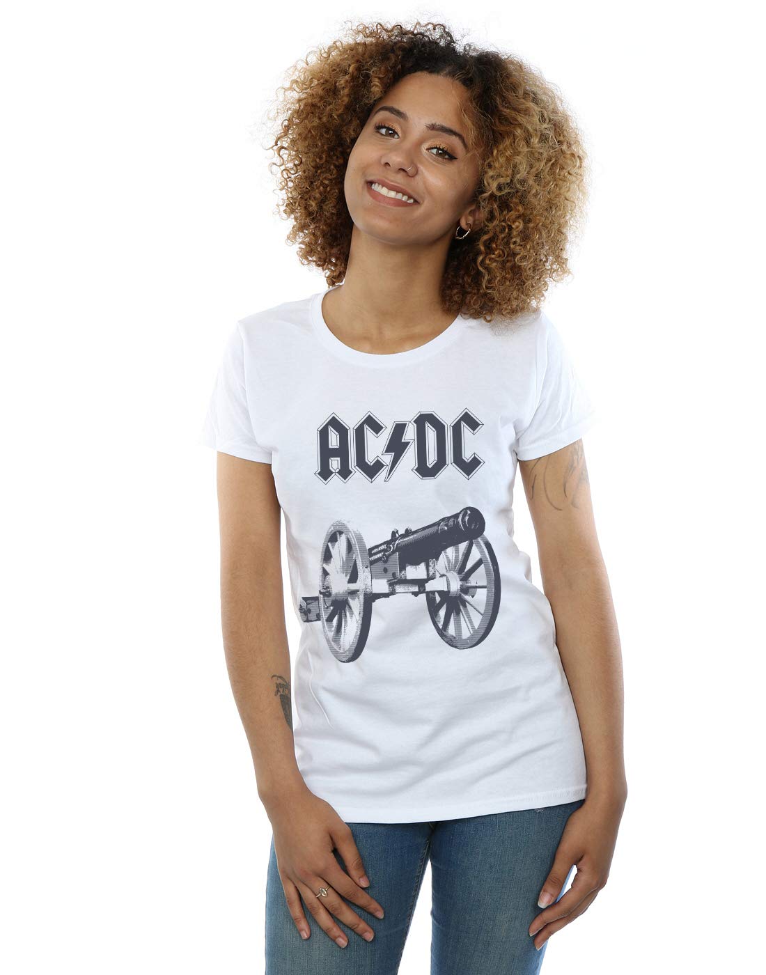 AC/DC Women's for Those About to Rock T-Shirt White XX-Large