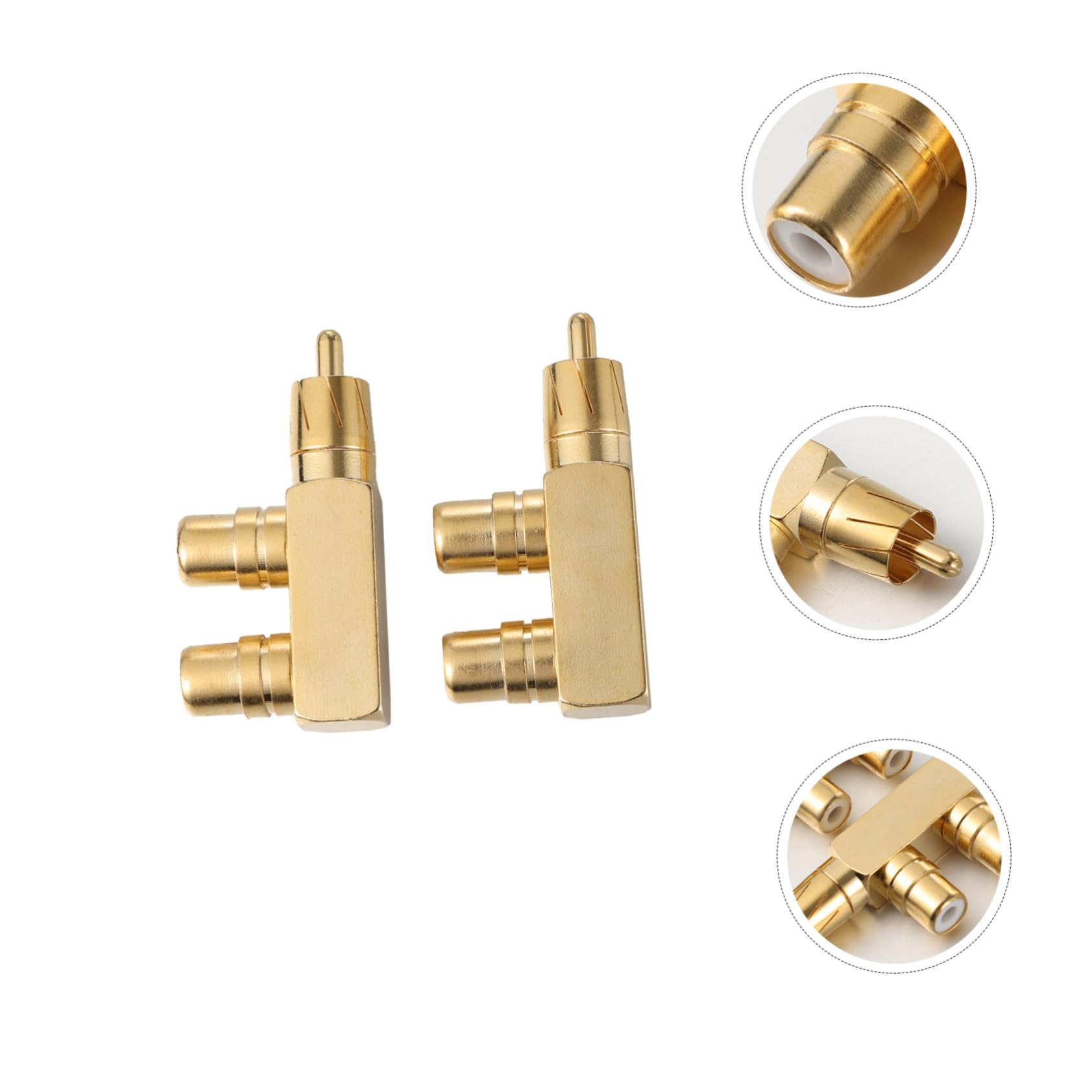UKCOCO 6stücke Audio Splitter Adapter Reiner Vergoldet Männlich Weiblich Für Platzsparende Im Home-Entertainment-System
