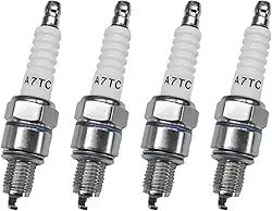 4 peças de vela de ignição A7TC, vela de ignição adequada para motor GY6 50cc 70cc 90cc 110cc 125cc 150cc ATV scooter Dirt Bike Go Kart, velas de ignição A7TC substituição para U20FSR U22FSR-U