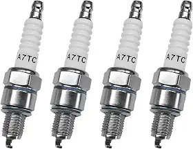 4 peças de vela de ignição A7TC, vela de ignição adequada para motor GY6 50cc 70cc 90cc 110cc 125cc 150cc ATV scooter Dirt Bike Go Kart, velas de ignição A7TC substituição para U20FSR U22FSR-U