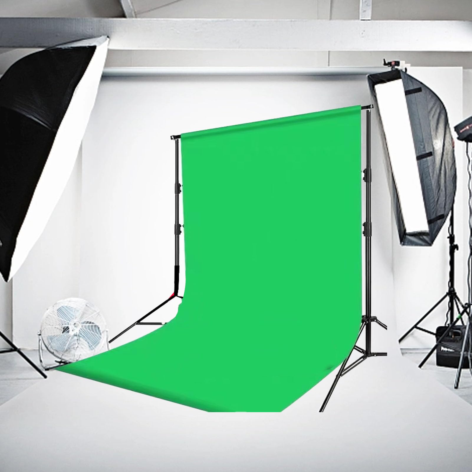 EMUKOEP Kit Supporto per Fondale Fotografico Durevole e Regolabile, Stabile e Affidabile per Studio Fotografico 2x3 M