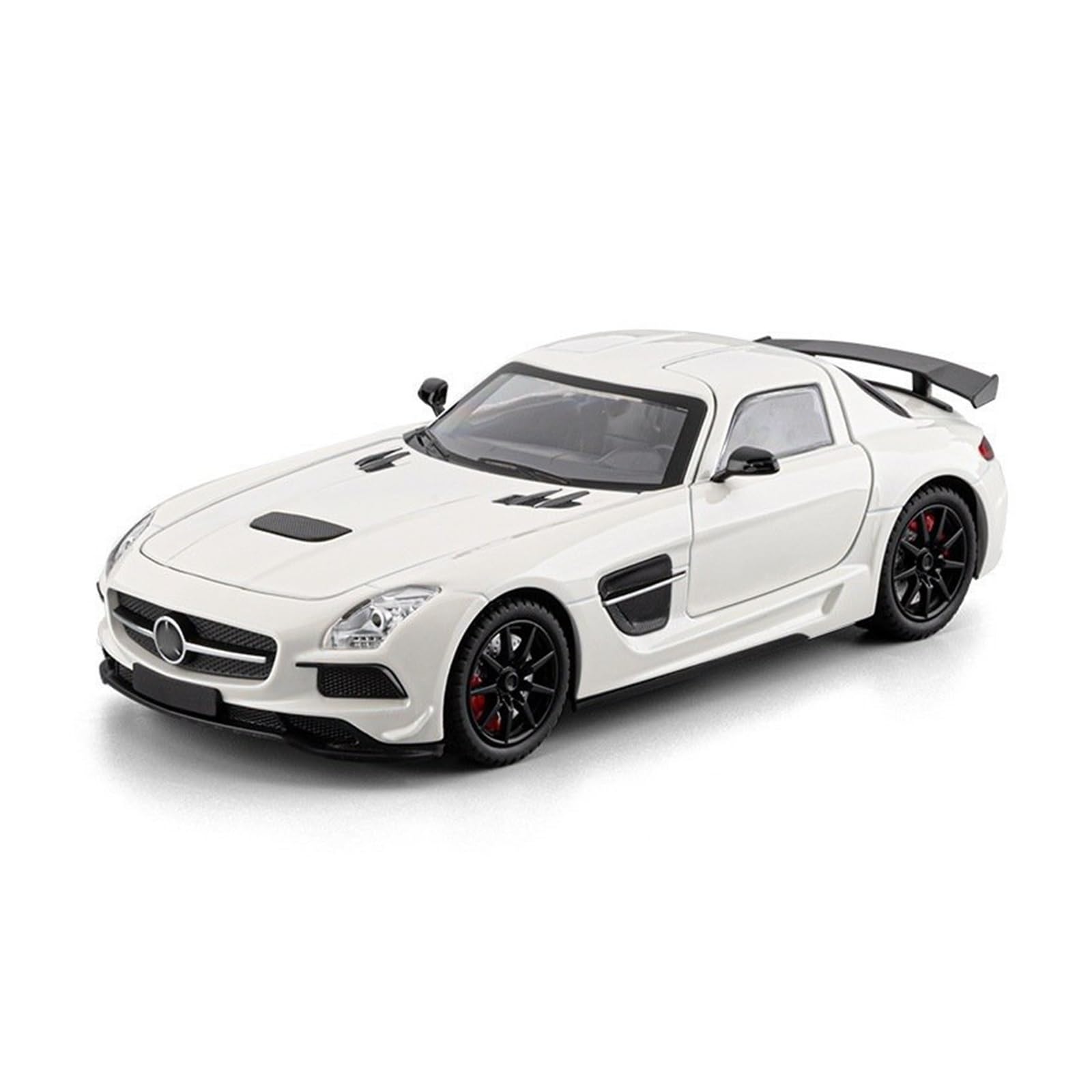 Btwodian Scale Model Car 1:24 For Benz For SLS For AMG Alloy Car Model Diecasts Metal Vehicles Desk Decoration(White)