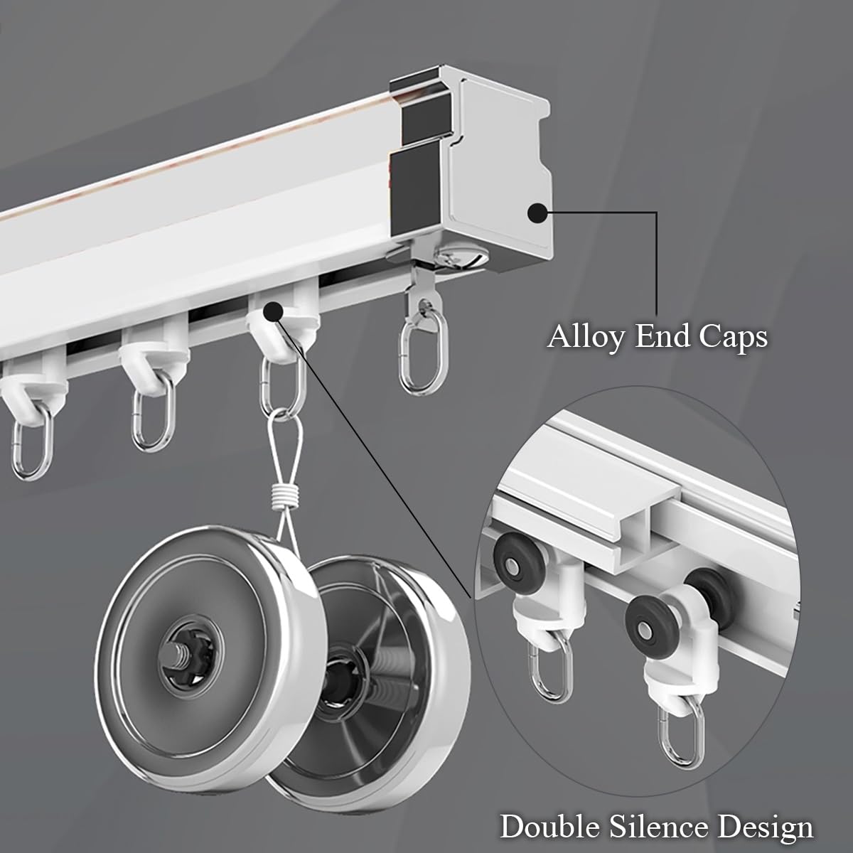 Adjuble szyna sufitowa ain track - 70-600 cm, szyna do gięcia, stop aluminium, idealna do prywatności w otwartych przestrzeniach, czarna, 80 cm - elastyczna i rozpuszczalna