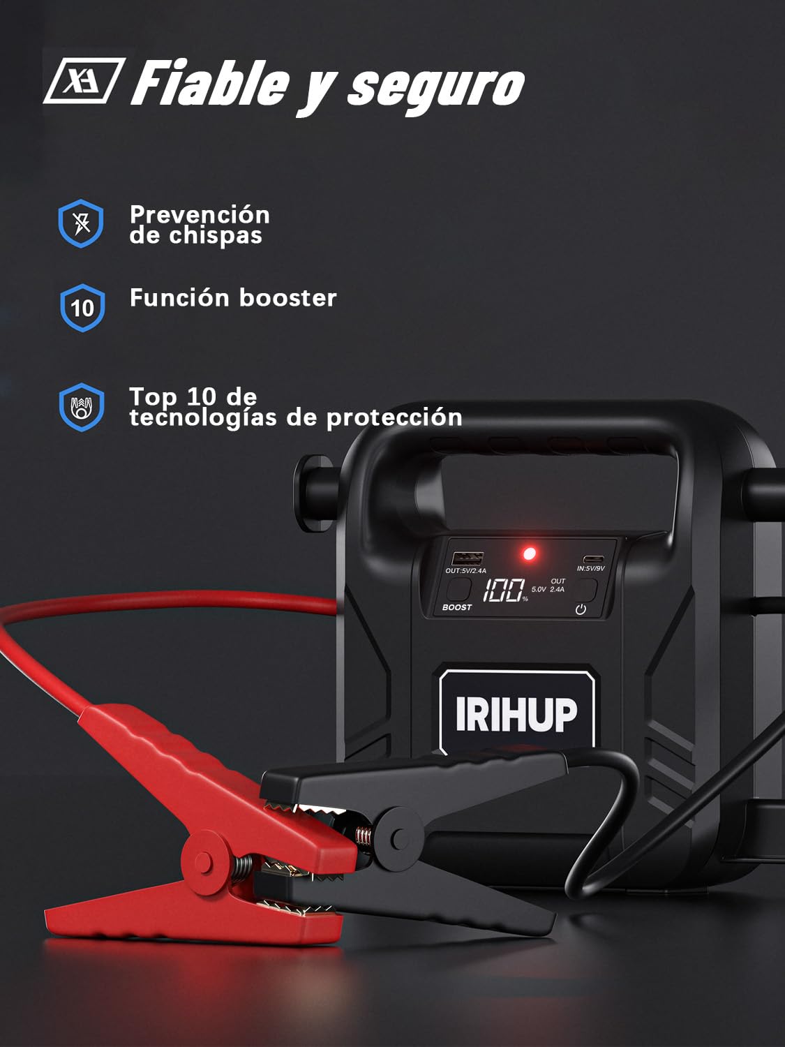 Starthilfe Powerbank,4000A 12V(Bis zu Alle Benzin oder 10 L Diesel) Auto Starthilfe 99.16wh Tragbare USB Ladegerät Auto Batterie Booster Starthilfekabel und Überbrückungskabel