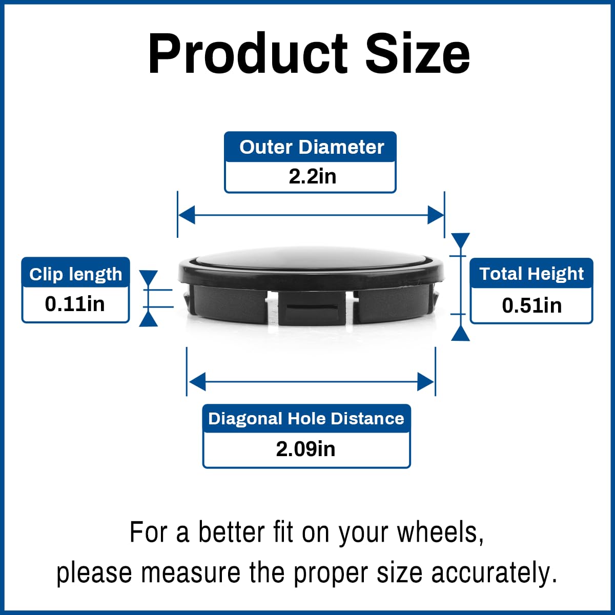Amazon.com: GTownWorks 2.2Inch 56MM Wheel Center Cap for 1998-2022