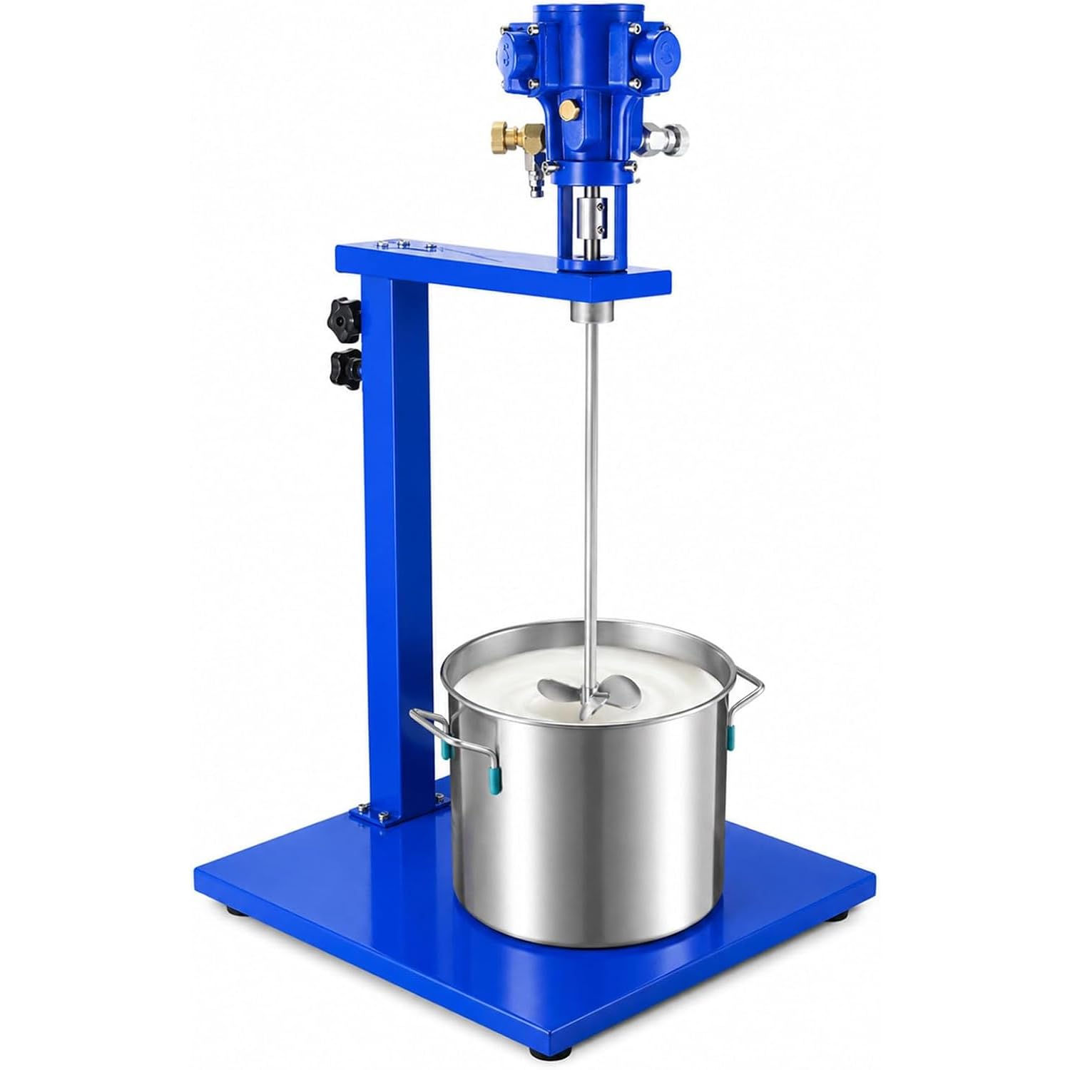 Mezcladora De Pintura Neumática De 1/4 HP, Mezcladora Neumática De Elevación Manual, Agitador De Velocidad Ajustable De 0 A 2600 RPM, con Cubetas De 5 L A 20 L Y De 5 L A 30 L 30L