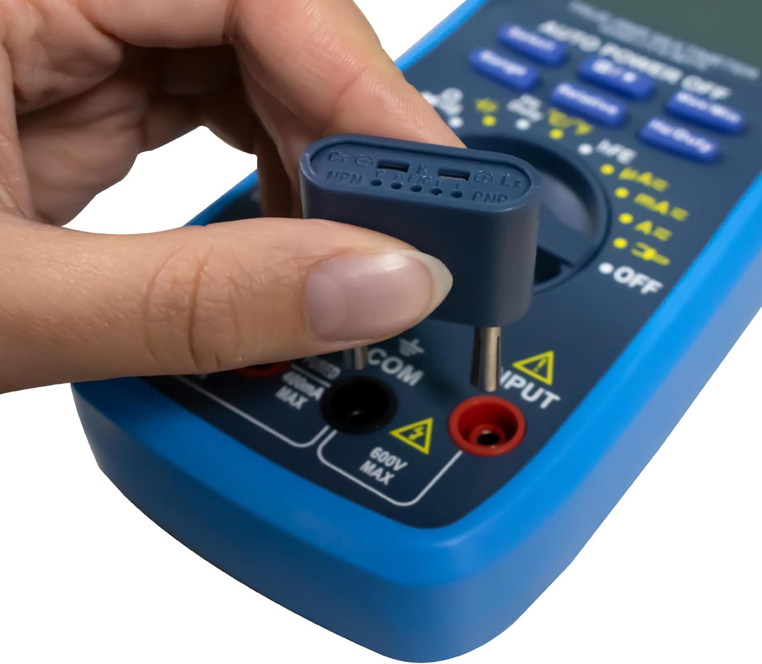 MMOBIEL Multimetro Num Pro CAT III 1000V CAT IV 600V - 6000 Conteggio - Test di tensione, test AC/DC, corrente, resistenza, continuità, test transistor - con cavi test, fusibili e cinghie magnetiq