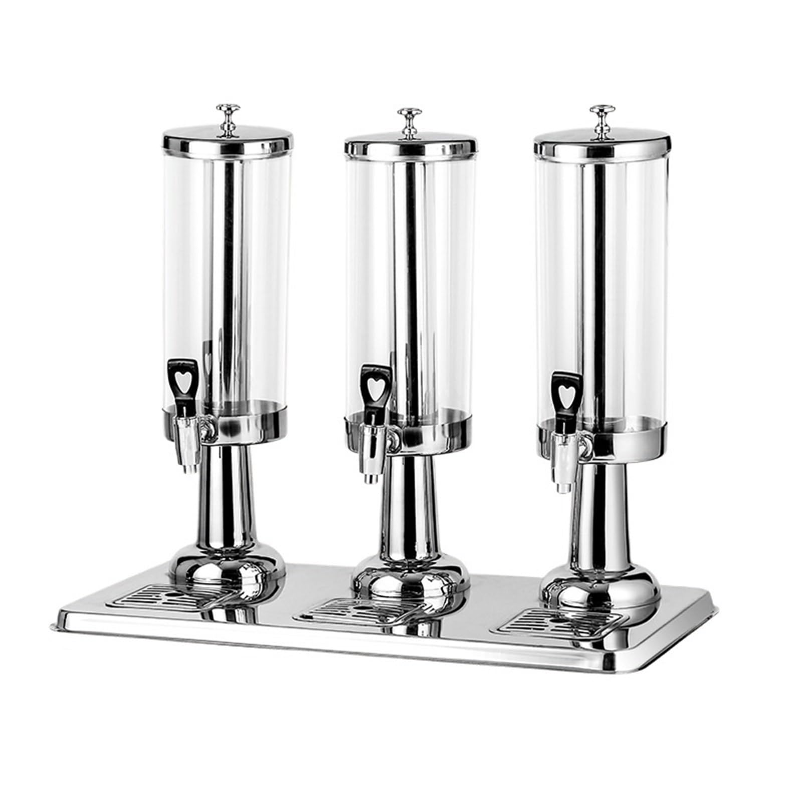 ASerZenith Juice Dispenser Beverage Dispenser With Stand All-In-One Commercial Drink Dispenser With Ice Core&Stainless Steel Drip Trays Ice Chamber(9L)