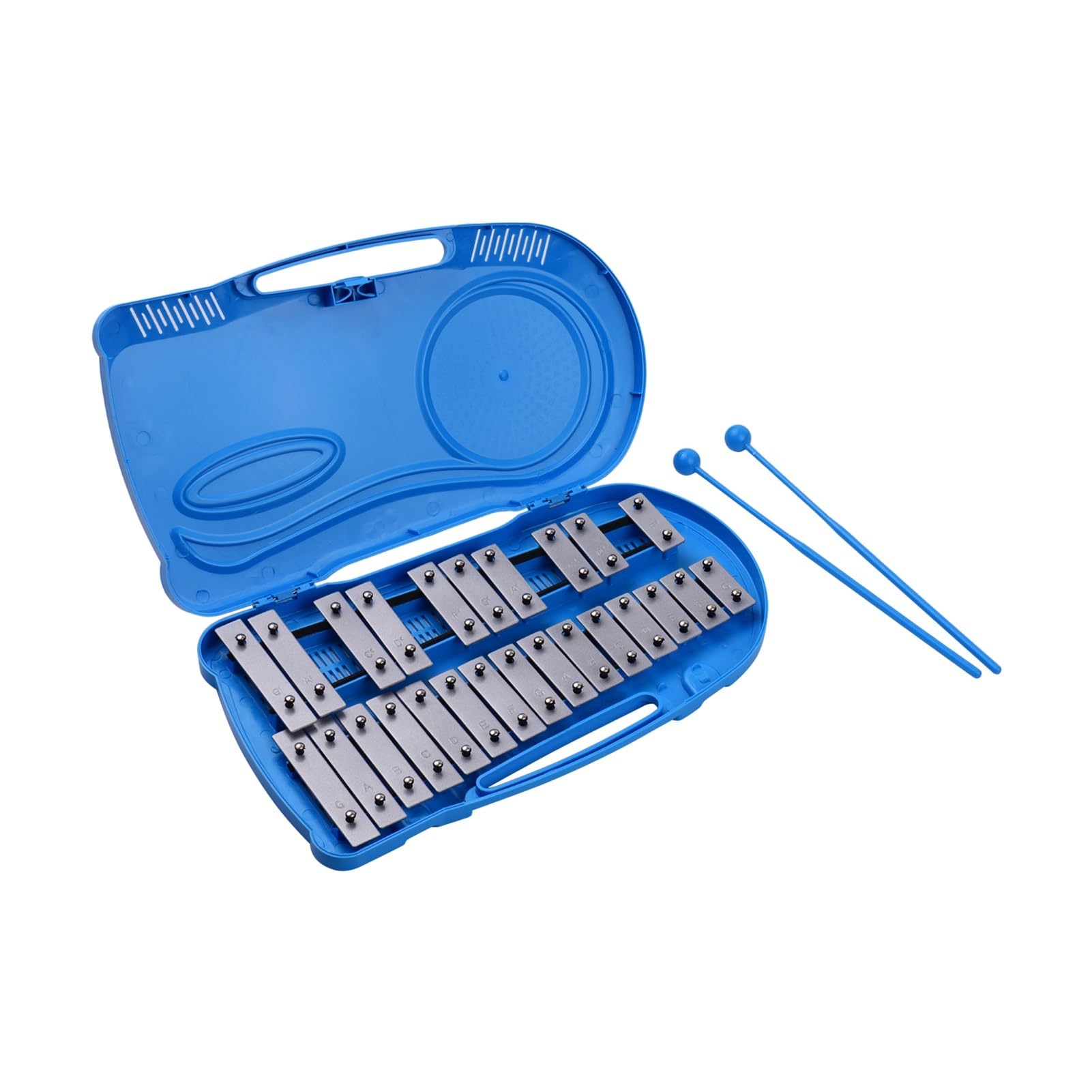 xilófono Instrumento De Percusión De Xilófono Glockenspiel De 25 Notas Instrumento De Enseñanza Educativa Temprana con Caja De Plástico 2 Mazos