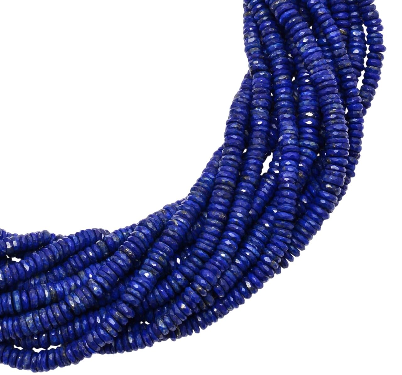 Naturalne koraliki dystansowe Heishi AAA+ Lapis Lazuli 5-6 mm, niebieskie kamienie szlachetne, moneta, opona, koraliki, 33 cm, do produkcji biżuterii, bransoletek i naszyjników