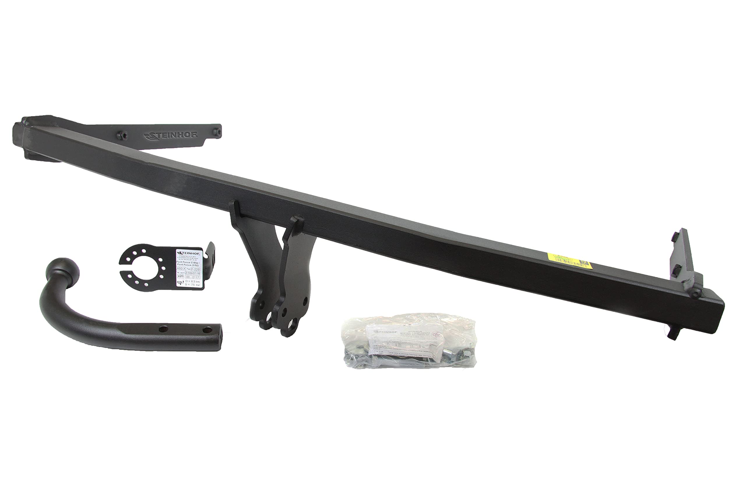 Gancio Traino Fisso STEINHOF Per Ford C-Max (2003-05.2008) Con Kit Elettrico 7 Poli - 4