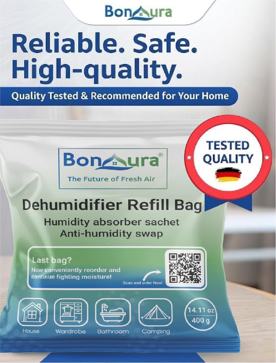 BonAura Luftentfeuchter Nachfüllpack (12x Nachfüllgranulat)