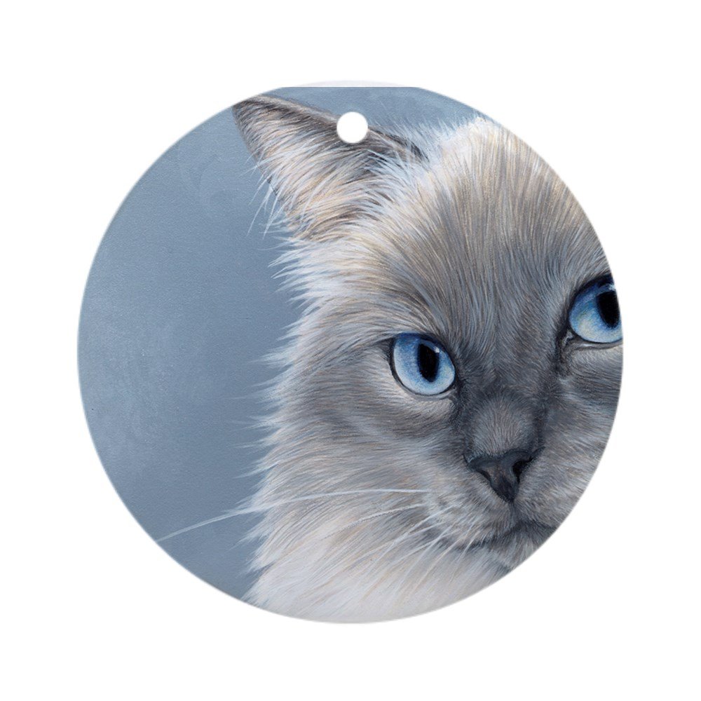 CafePress Ragdoll Cats Round 4" MDF Holiday Ornament