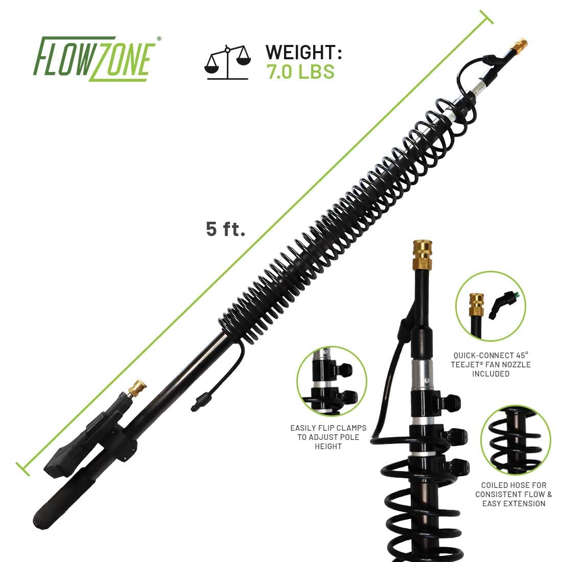 Amazon.com : FlowZone 16-Ft. Telescoping Spray Pole w/ 45-Degree