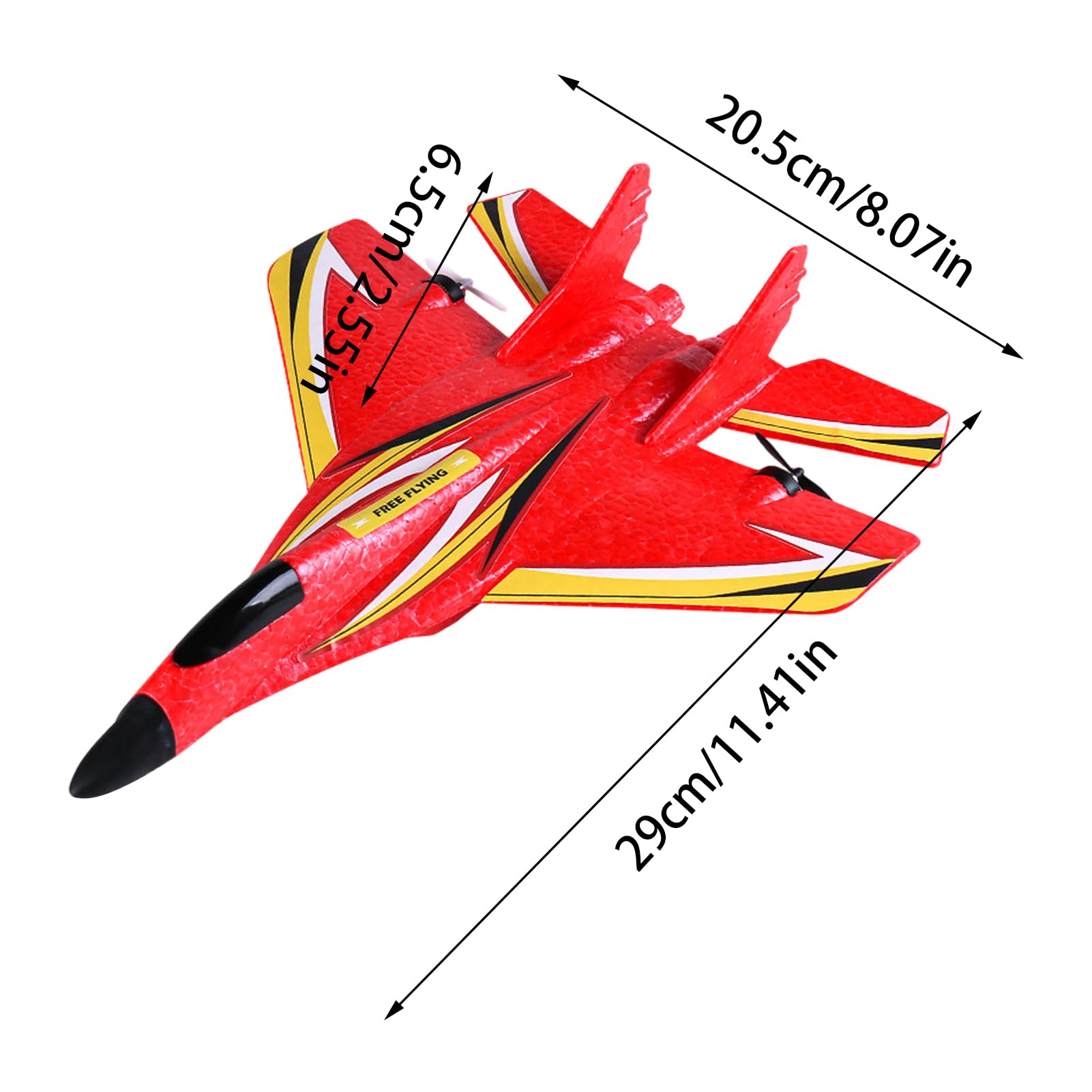 Genérico Avión RC - Kit de avión de Control Remoto con luz LED | Impermeable de 2,4 GHz, Caza acrobático de Doble Motor | Educativo al Aire Libre para niños y Adultos