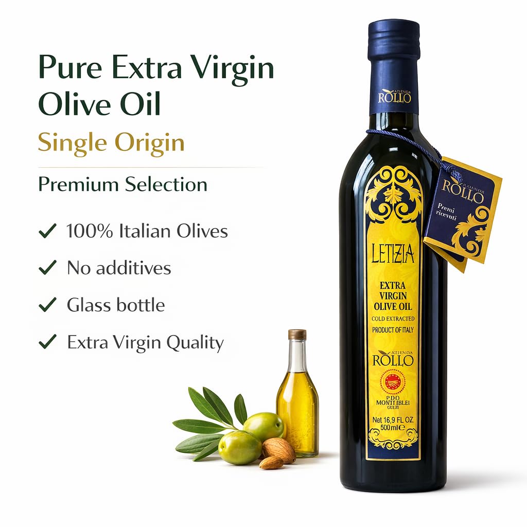Amazon.com : Azienda Rollo Letizia Extra Virgin Olive Oil – 100