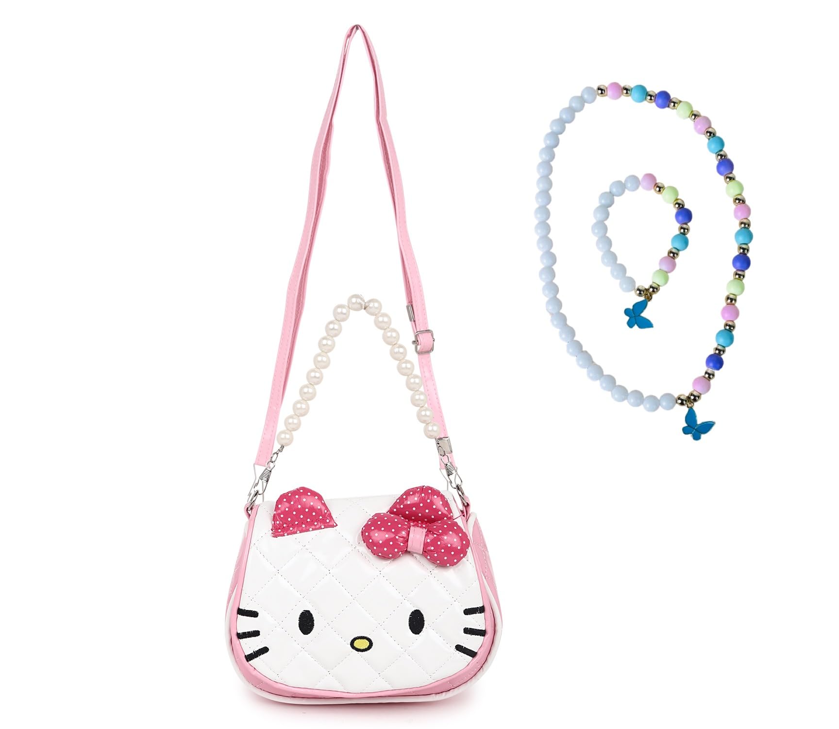 Sanjis Enterprise Combo Of Cartoon Soft Bag Crossbody Shoulder Bag Purse with necklace and bracelet Storage Bag Handbag Sweet Birthday Gift For Children Girls rakhi/raksha bandhan gift (Pack of 3) (B0DBRPS9J5) Amazon Price History, Amazon Price Tracker