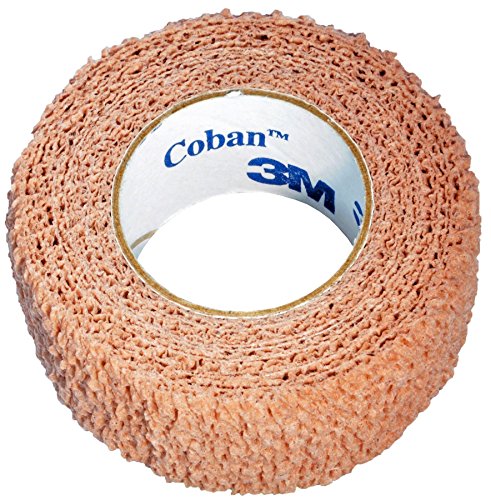 Vendaje autoadhesivo 3M Coban, 2,5 cm de ancho x 4,5 m de largo, 1 unidad), color marrón