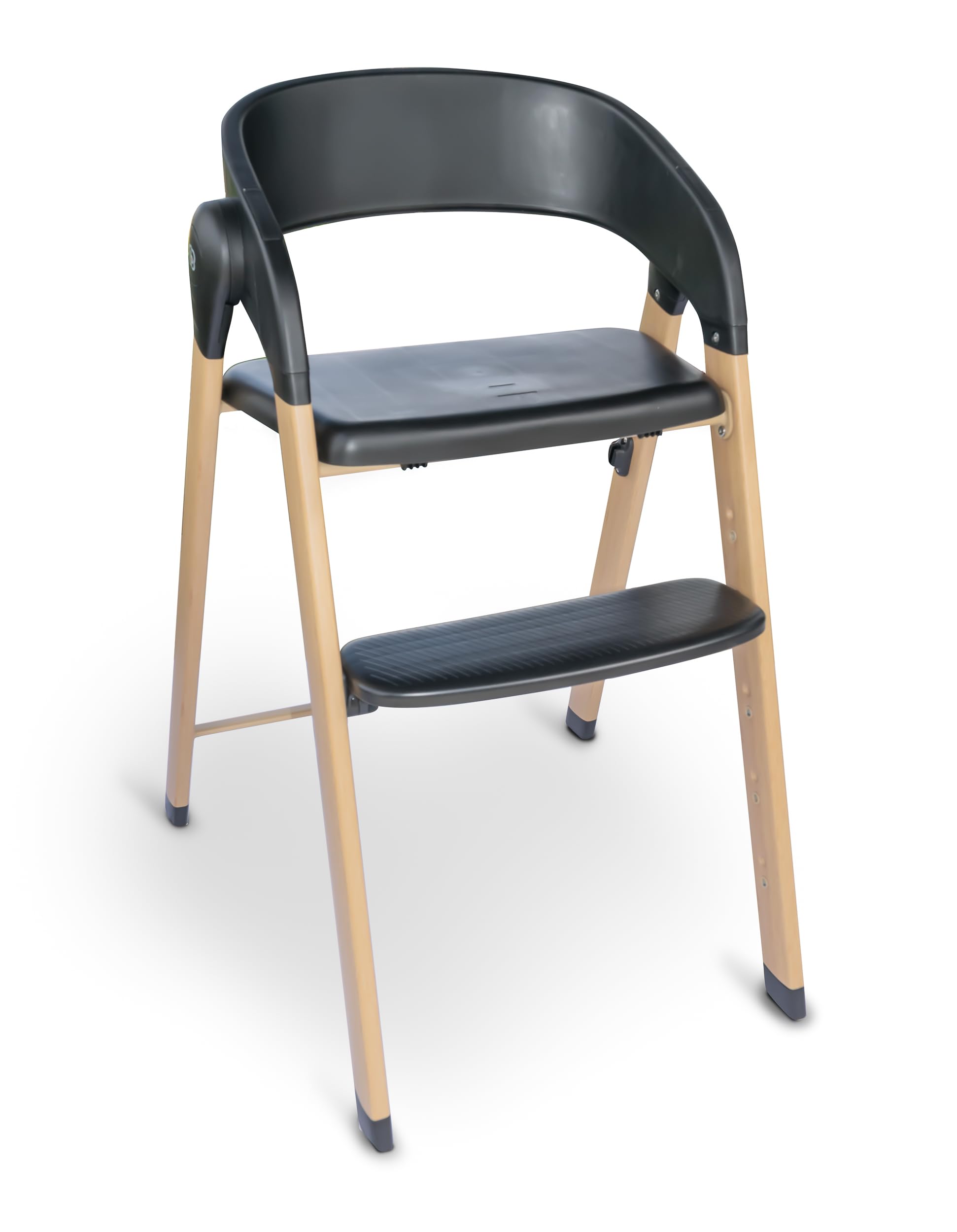 babyGO Levels Mitwachsender Hochstuhl - Perfekt für Babys bis Schulkind - Kinderhochstuhl/Babystuhl ab 6 Monaten mit hochwertigem Design - Schwarz