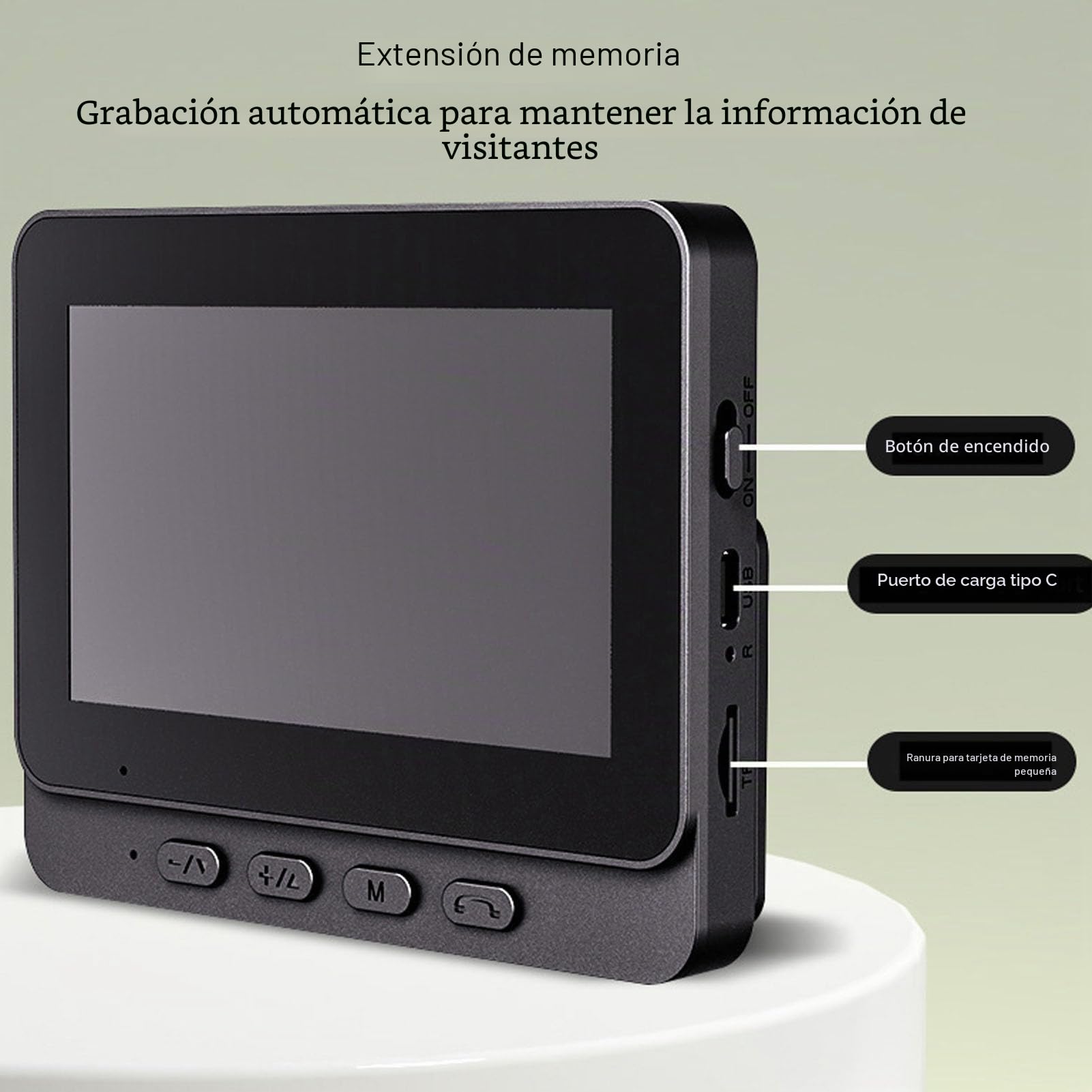 Asixxsix Cámara Timbre Inalámbrica, 8MP Smart WiFi Video Timbre con Monitor, WiFi Videoportero, Visión Nocturna, Videollamadas Remotas, Alimentación por Batería