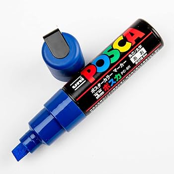 Amazon.co.jp: 三菱鉛筆 uni 水性顔料マーカー ポスカ 太字角芯