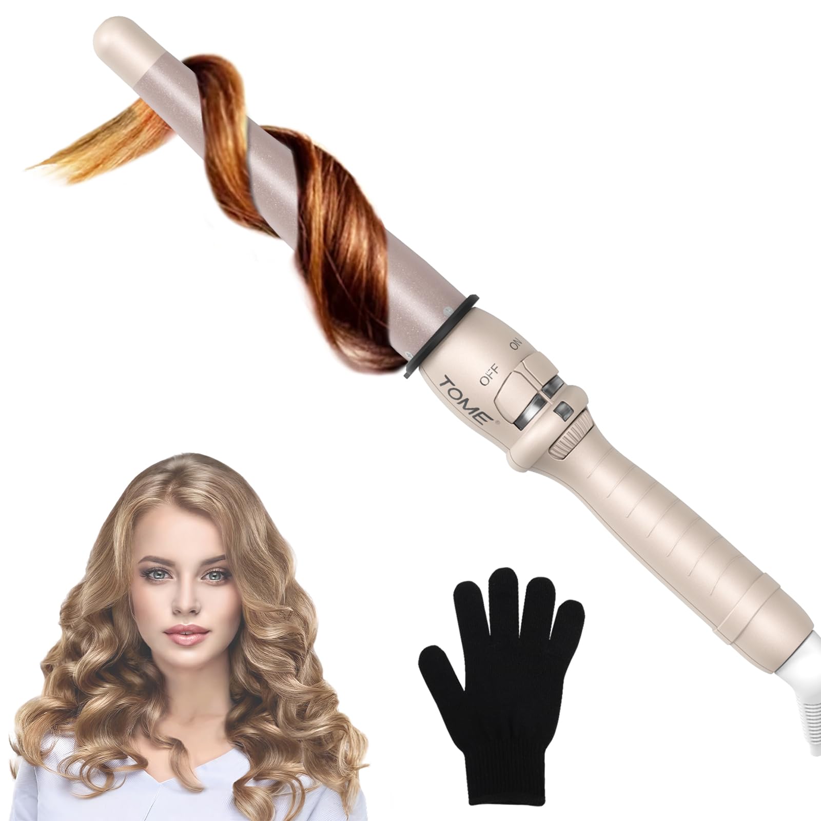 Amazon.com: TOME 0.75–1.25 Inch (19–32mm) Tapered Curling Wand