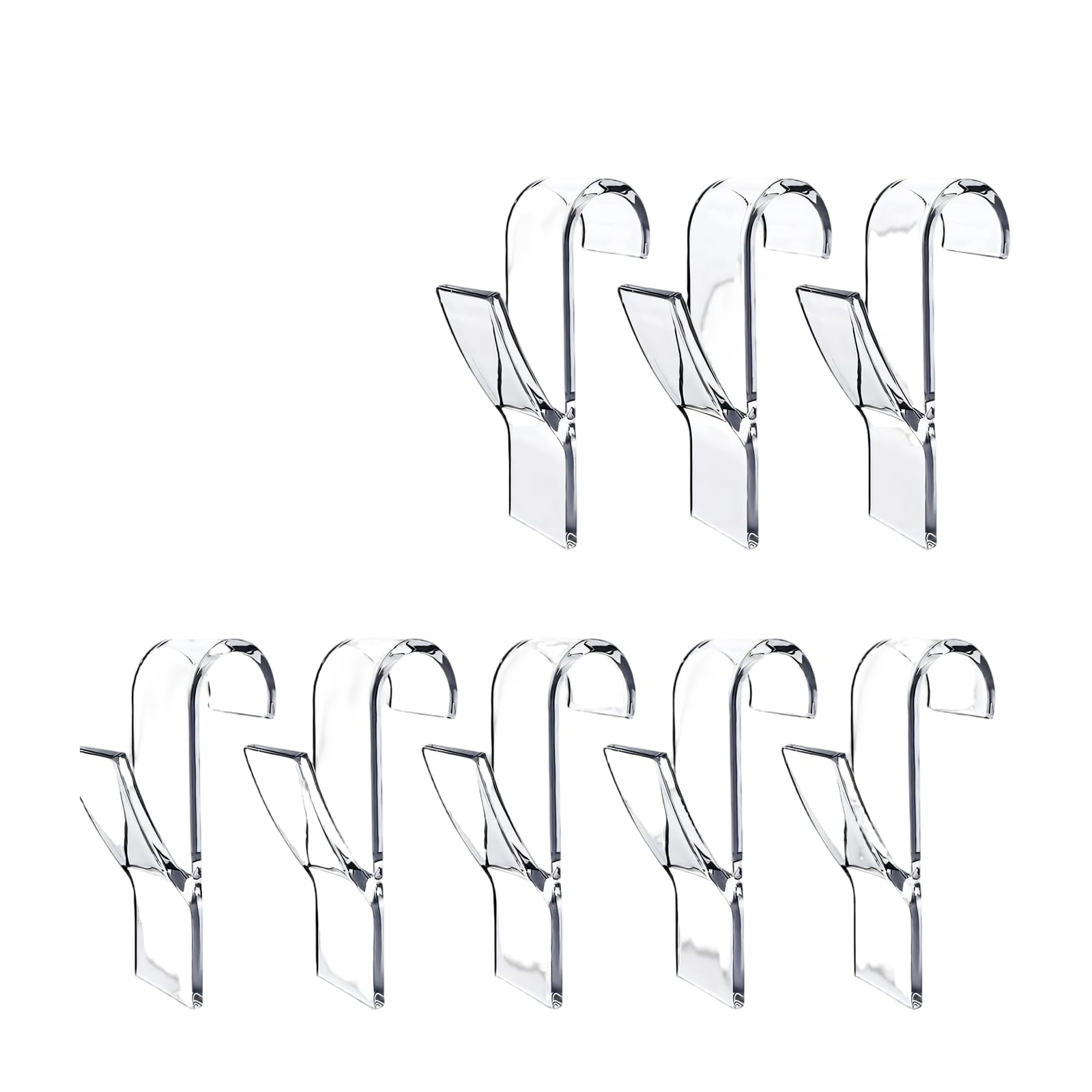 ZBIianxer of 8 Strong Adhesive Holders for Bathroom Towels and Accessories Easy Install Bathroom Fasteners