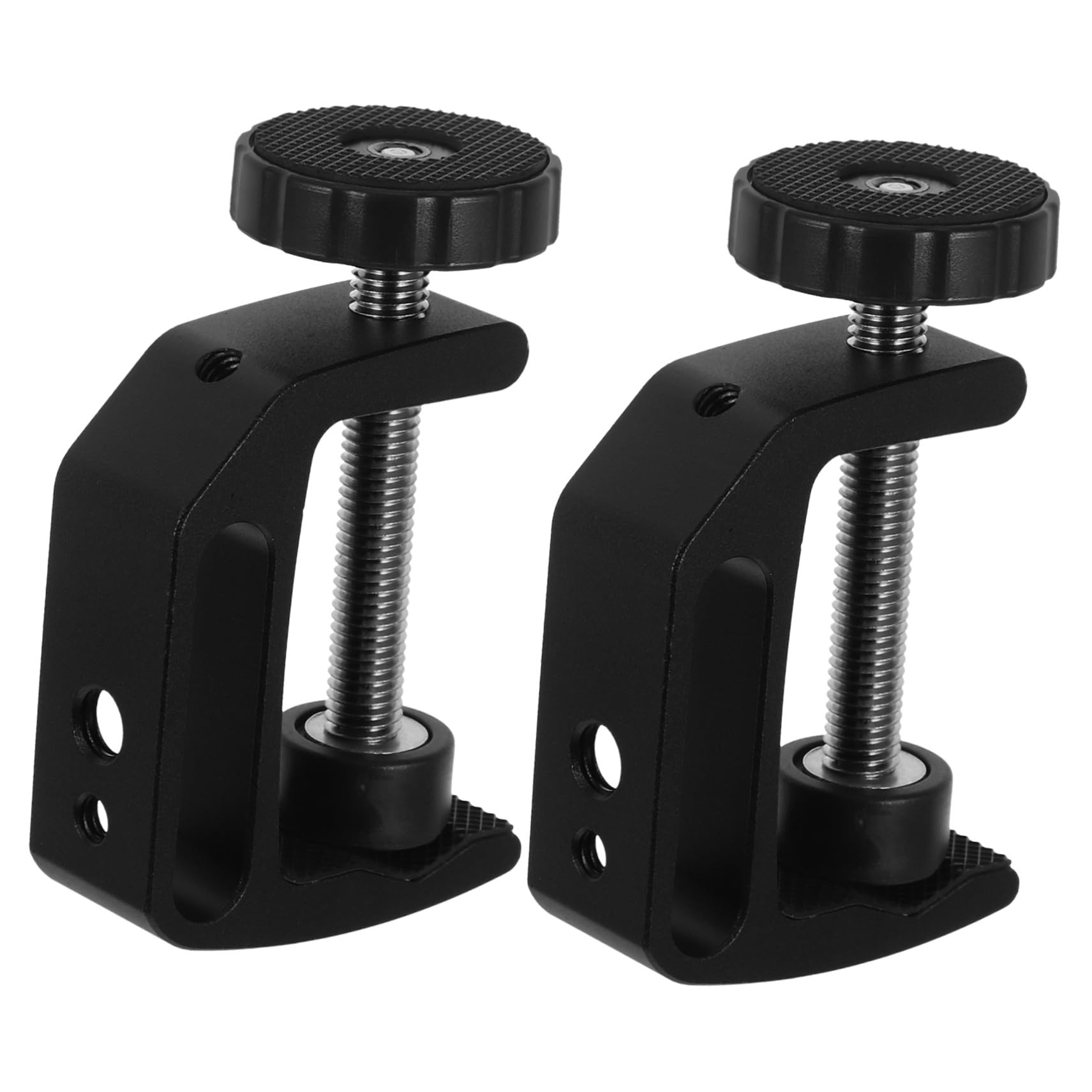 2 piezas Abrazaderas C de Aluminio para Escritorio de Soporte Firme para Montaje Mesa Pinzas Ajustables Resistentes para Carpintería y Fotografía Herramienta para Mejoras el Hogar
