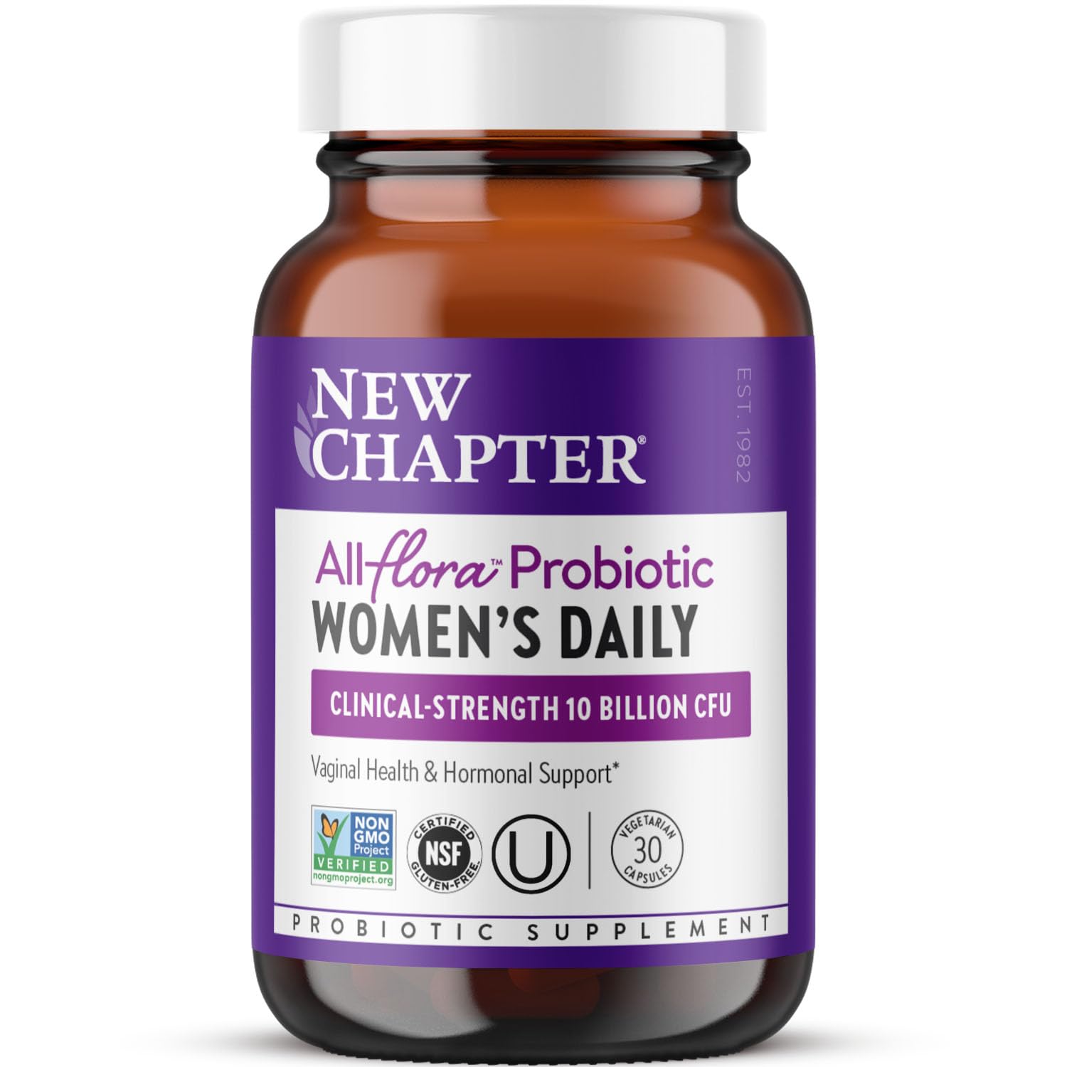 Probiotics for Women - 30 ct (1 Month Supply), Women's Daily Probiotic with Prebiotics and Probiotics for Vaginal Health & Chaste Tree for Hormonal Support, 100% Vegetarian, Non-GMO