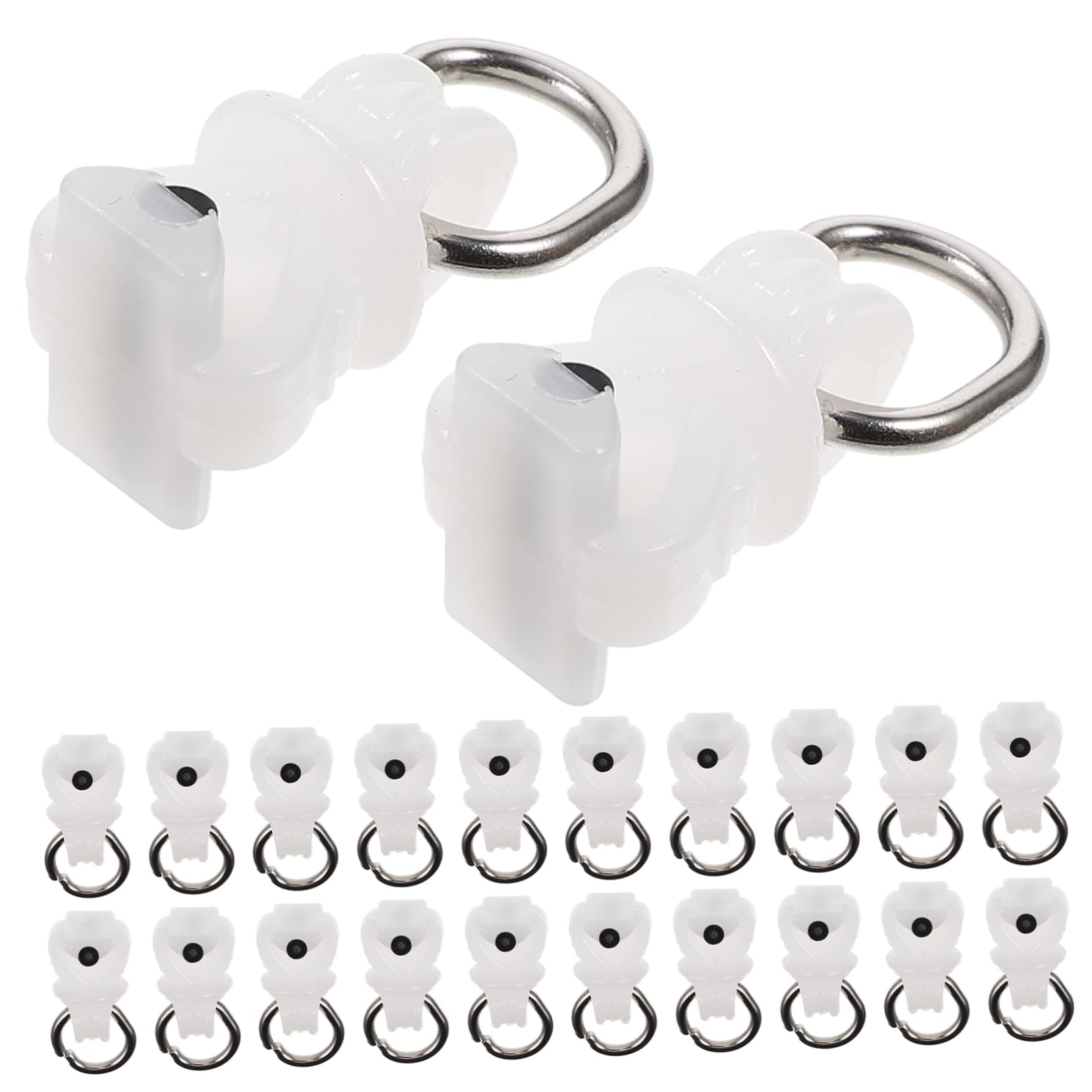 HOOTNEE 100Pcs Drapery Curtain Track Gliders Smooth Wheeled Carriers for Home Office Construction for Various