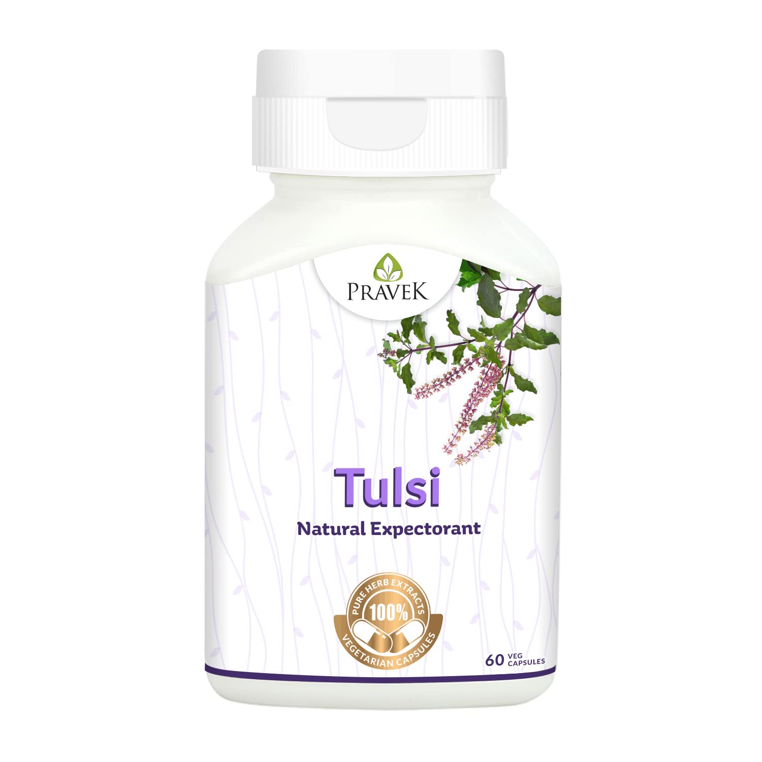 PRAVEK Tulsi, 60 Capsules, Natural Immunity Booster, Pure Herb Extract for Respiratory Wellness, Relieves Cough and Cold (Pack Of 1) (B09YM27CLQ) Amazon Price History, Amazon Price Tracker